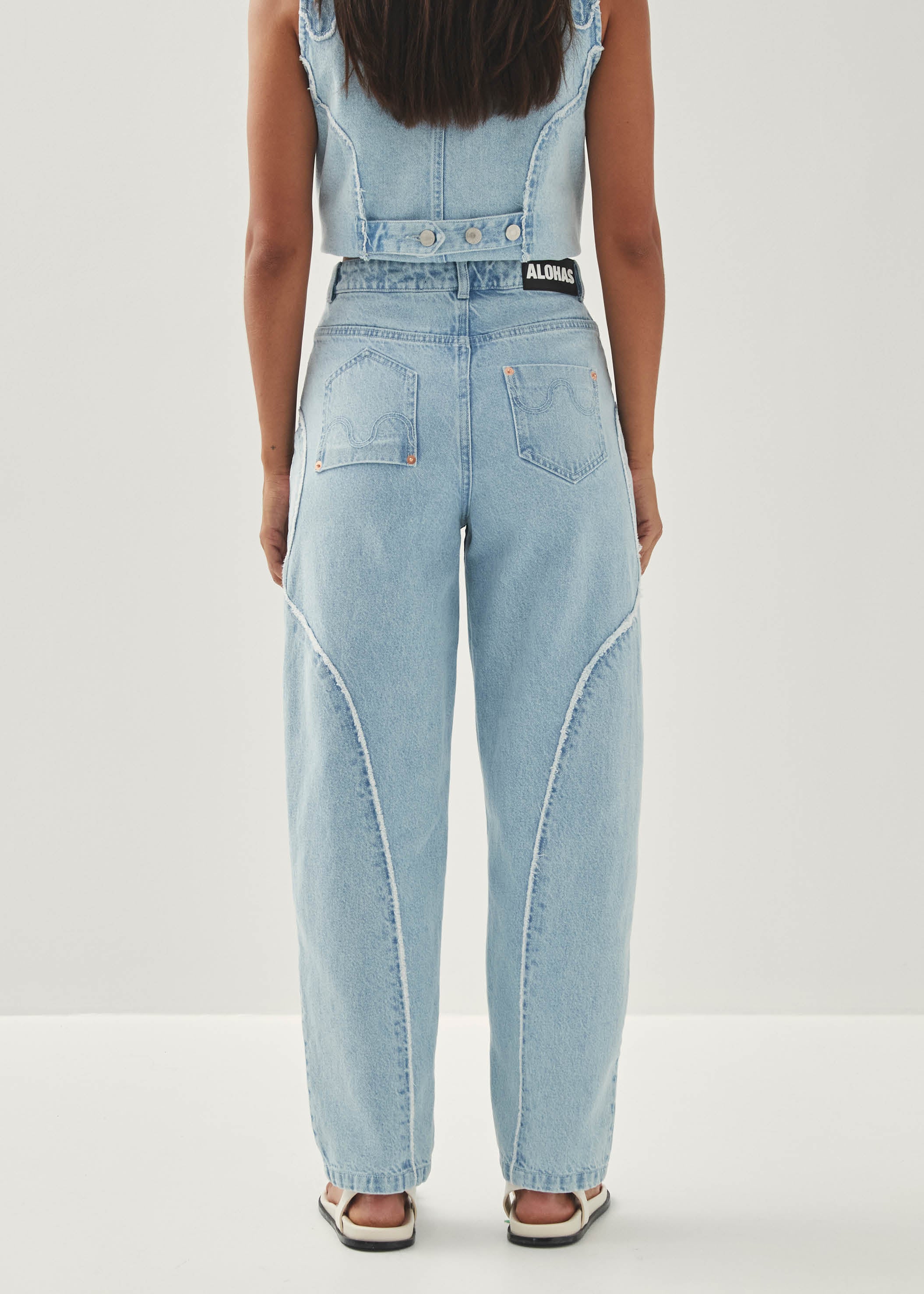 Lorenza Light Blue Denim Trousers