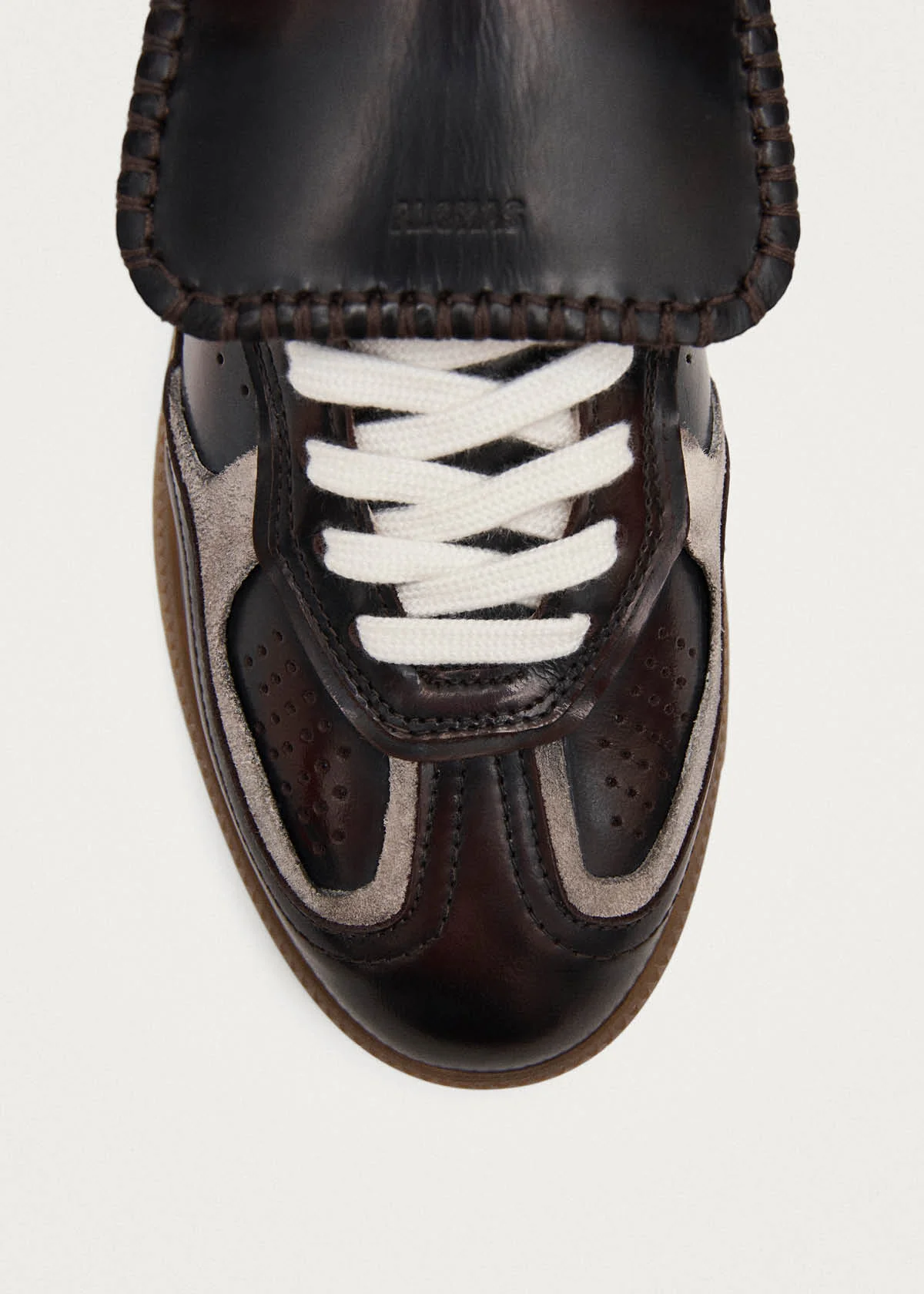 Tb.490 Club Brushed Dark Chocolate Leather Sneakers