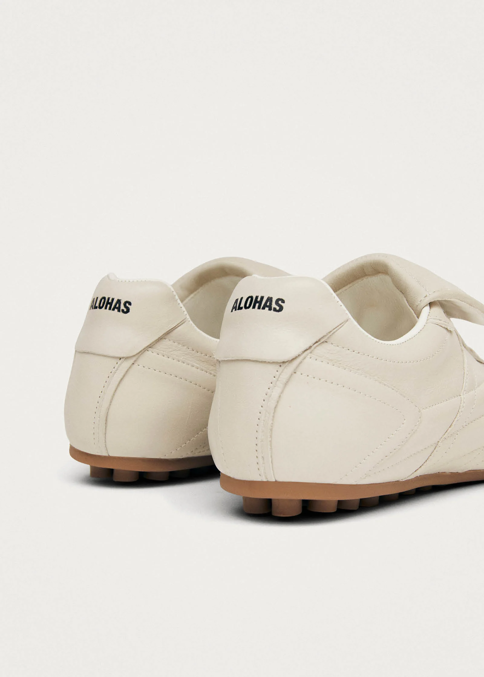 Tb.99 Cream Leather Sneakers