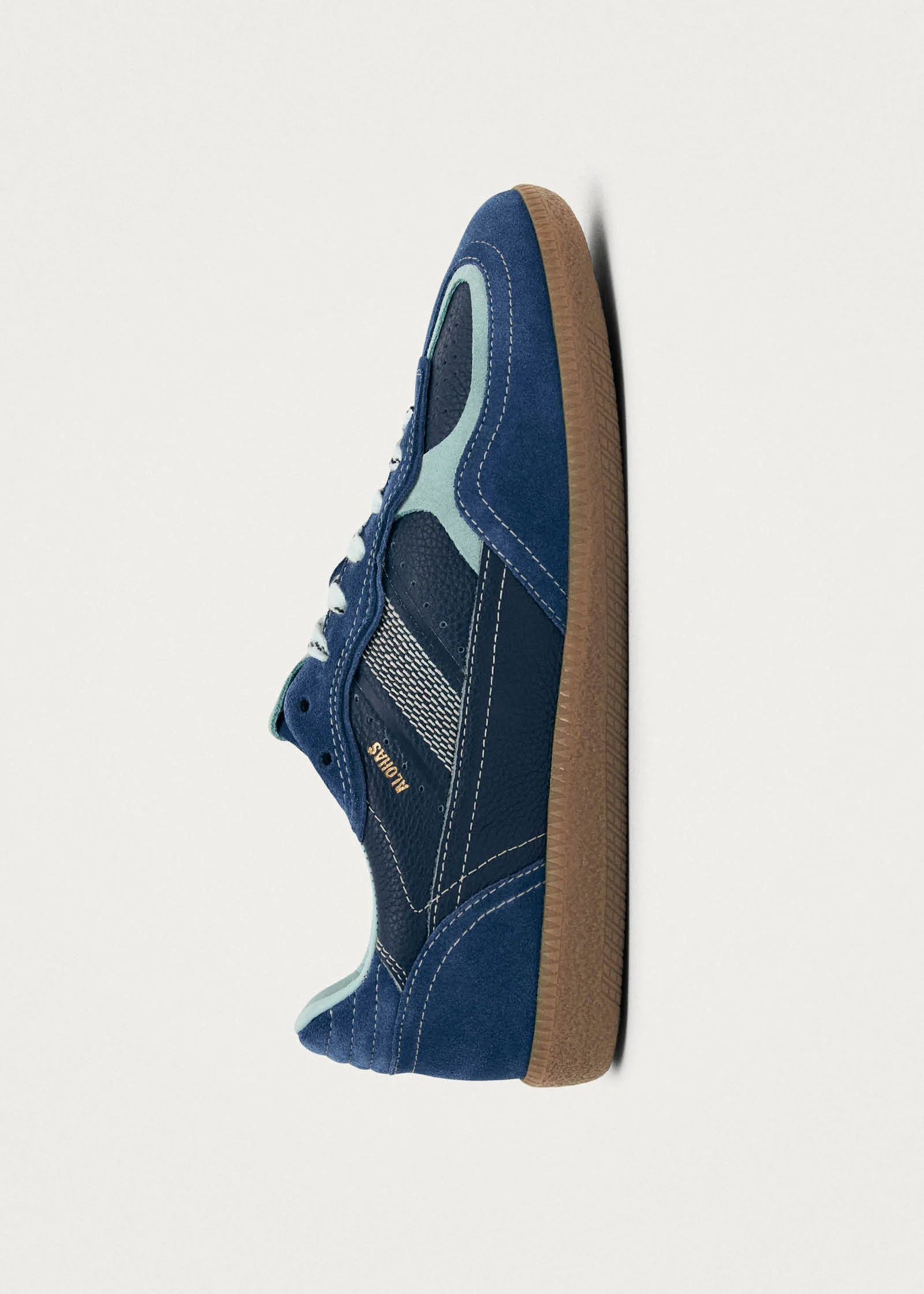 Tb.490 Rife Grain Cobalt Leather Sneakers