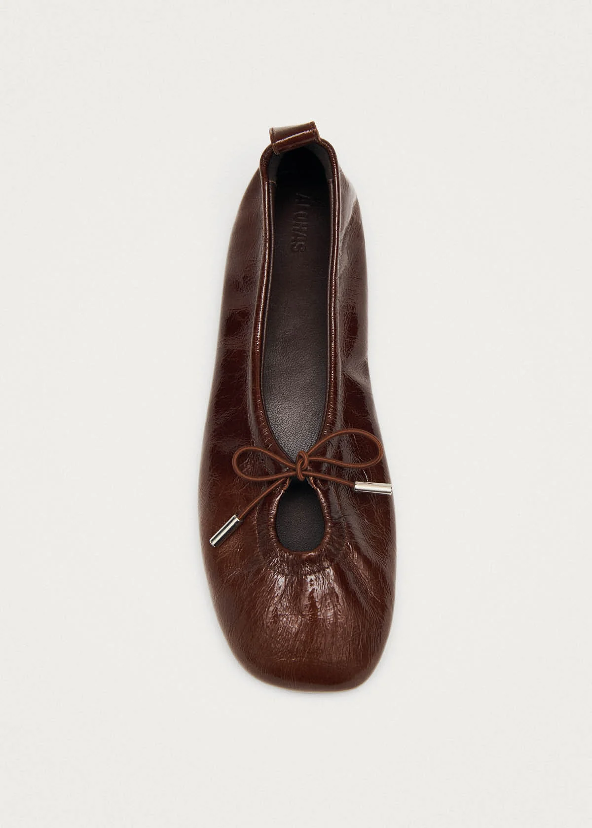 Rosalind Patent Brown Leather Ballet Flats