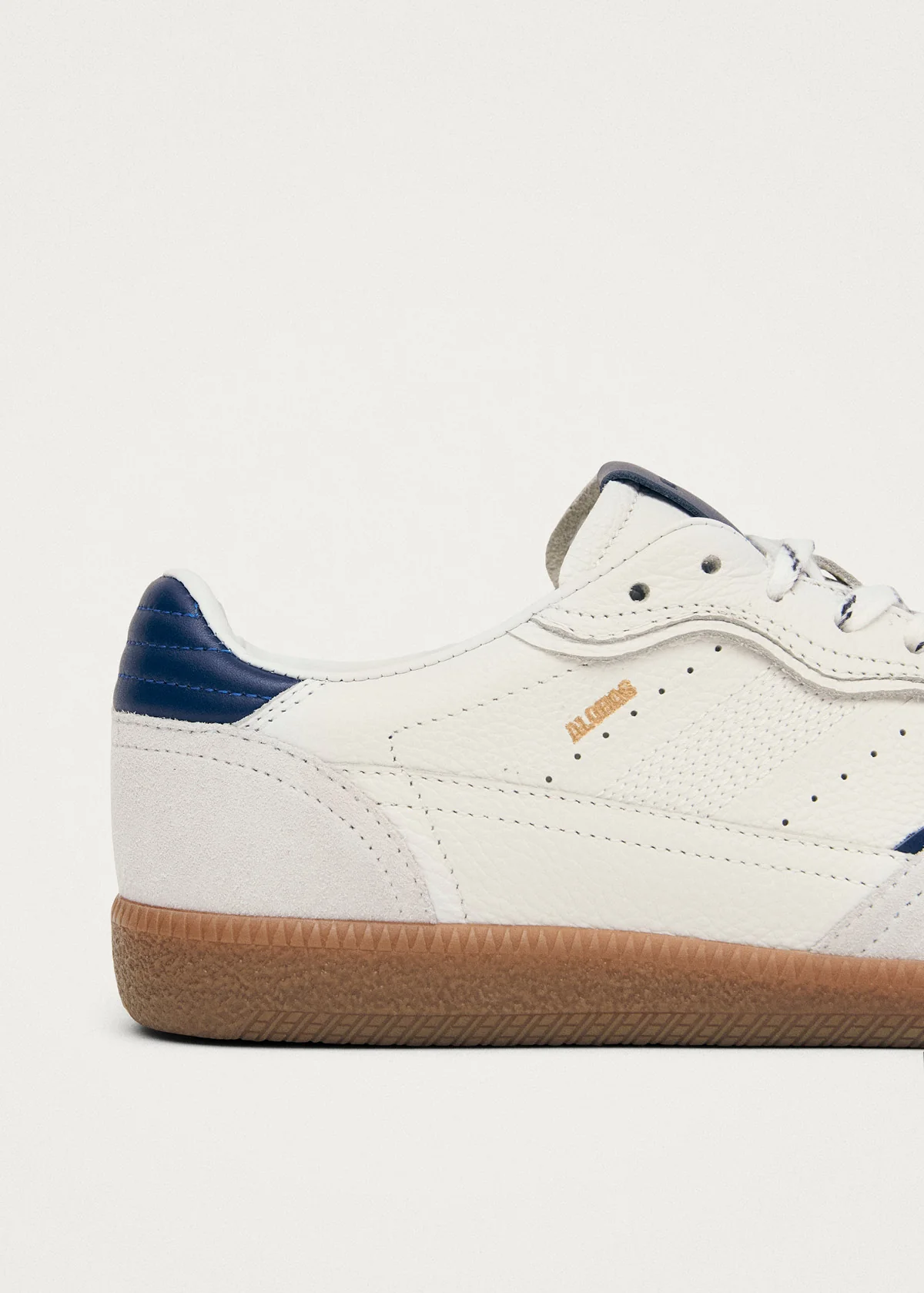 Tb.490 Rife Grain White Navy Leather Sneakers