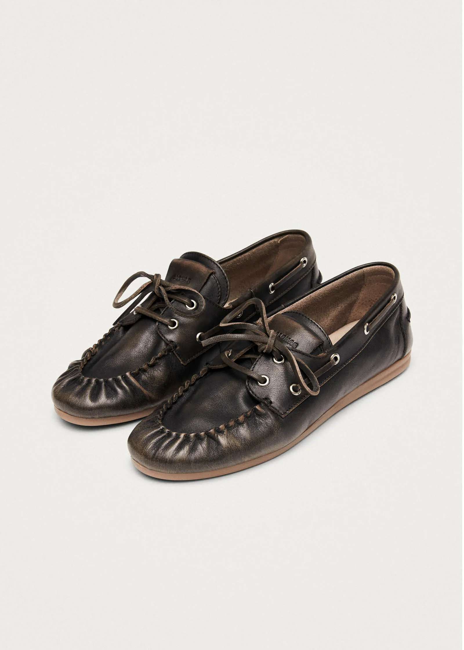 Rowan Brushed Brown Leather Loafers