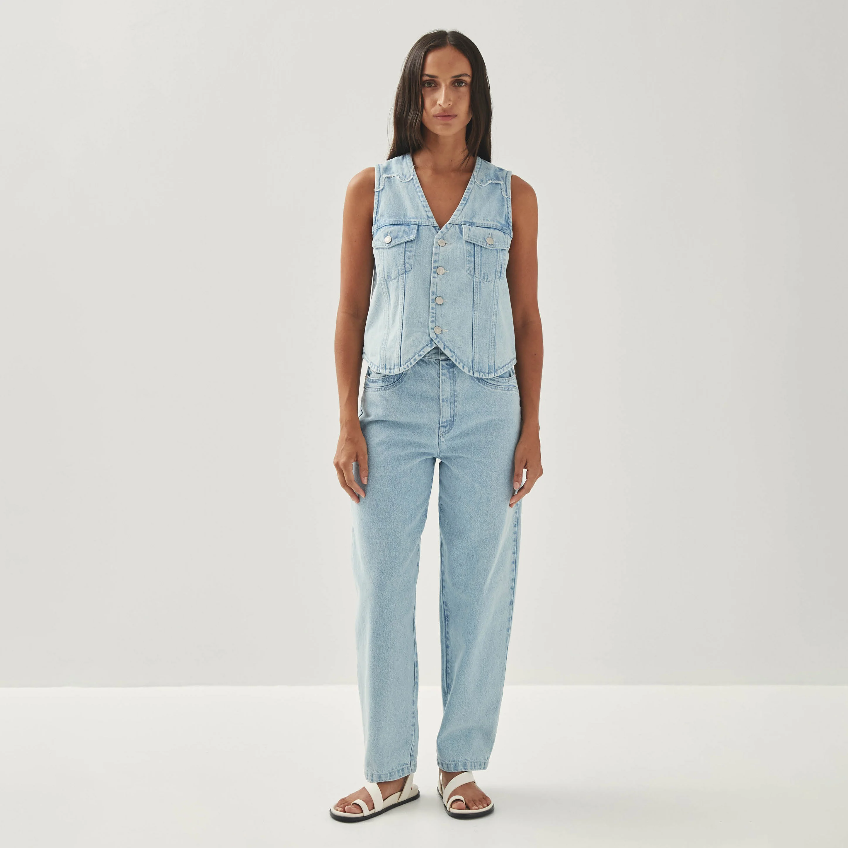 Lorenza Light Blue Denim Trousers