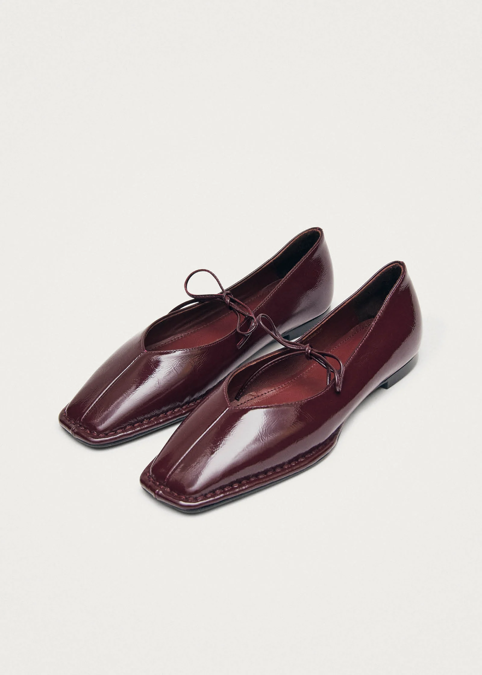 Sway Burgundy Leather Ballet Flats