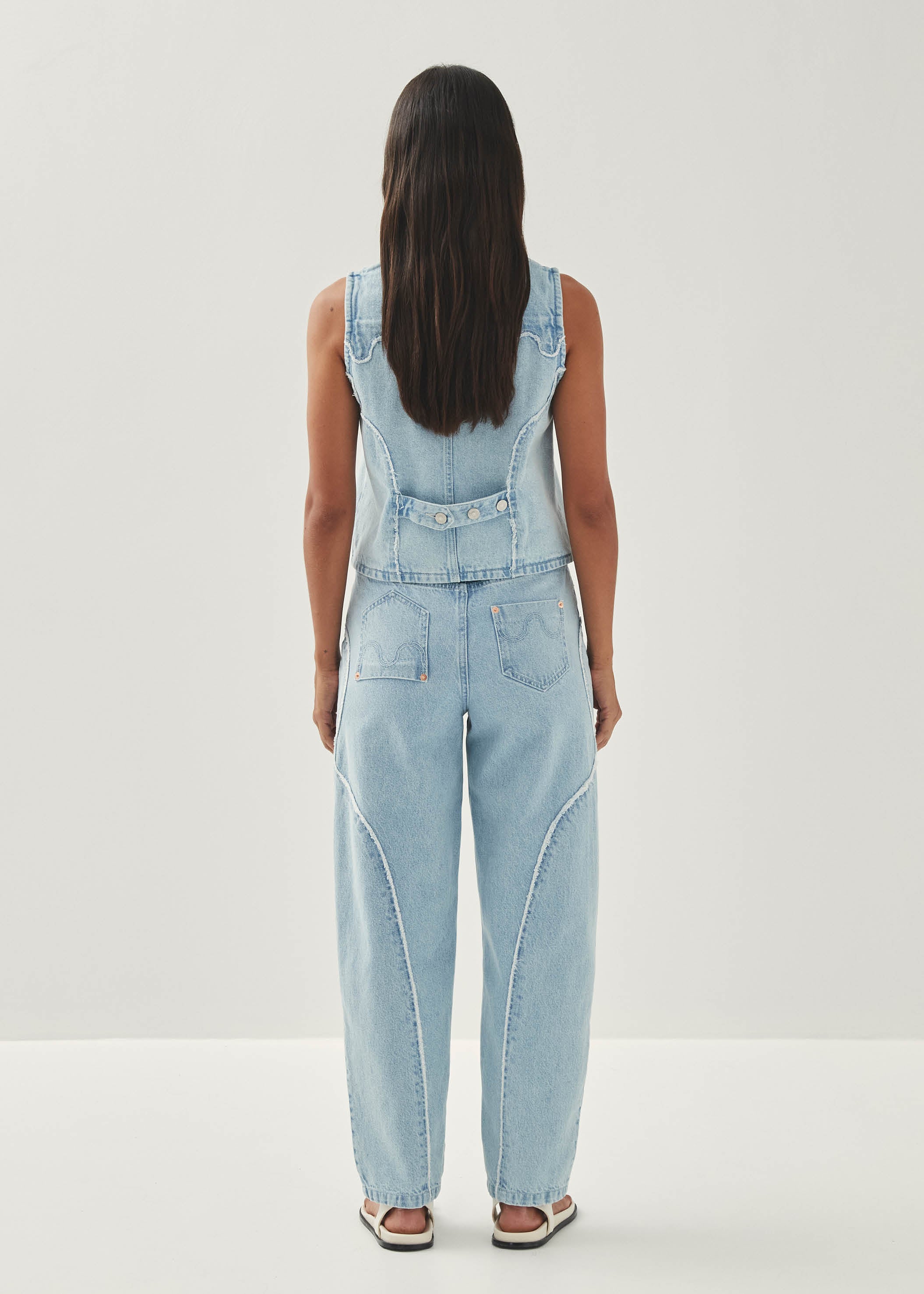 Manuela Light Blue Denim Vest