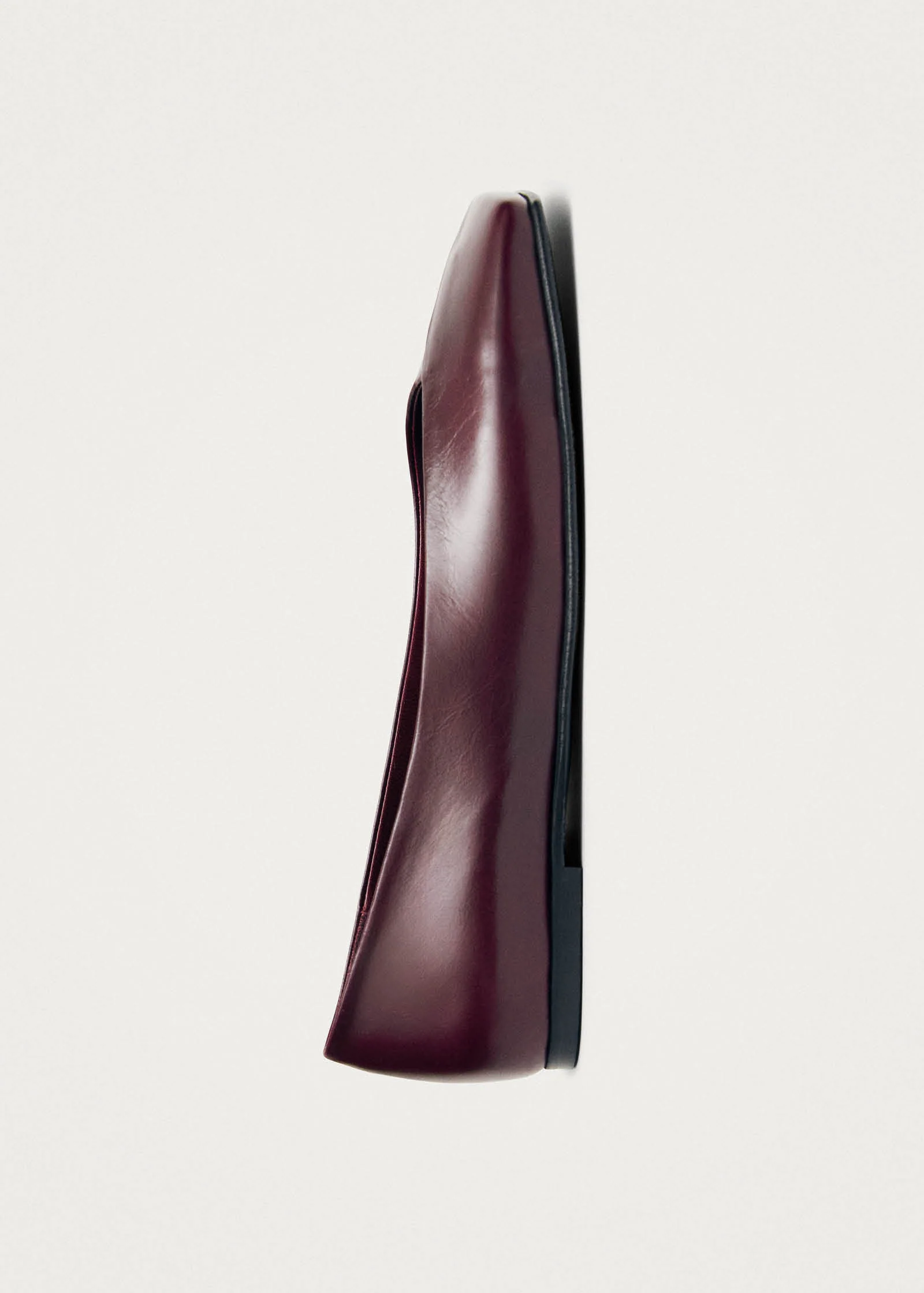 Katia Rift Burgundy Leather Ballet Flats