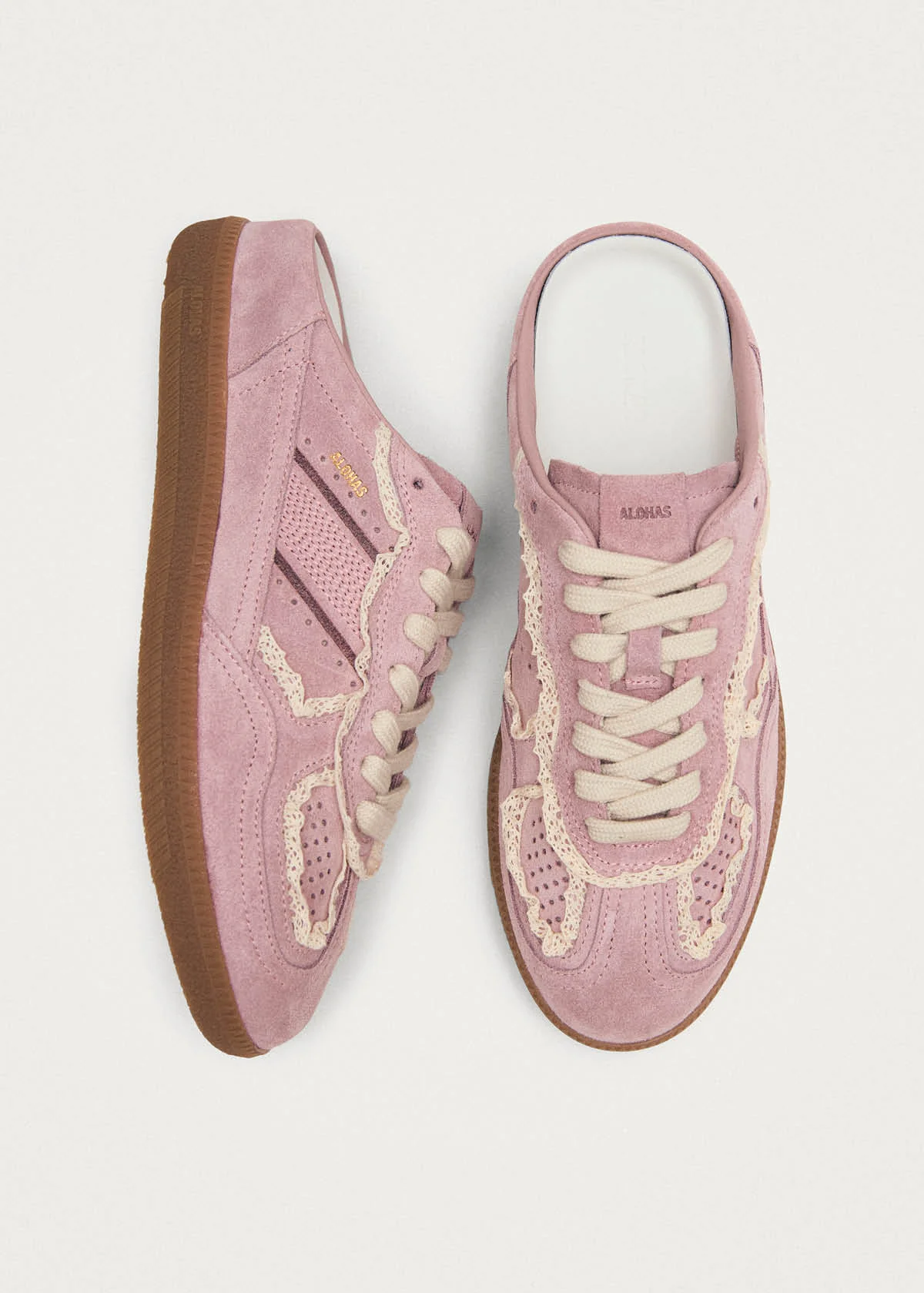 Tb.490 Mule Crochet Pink Leather Sneakers