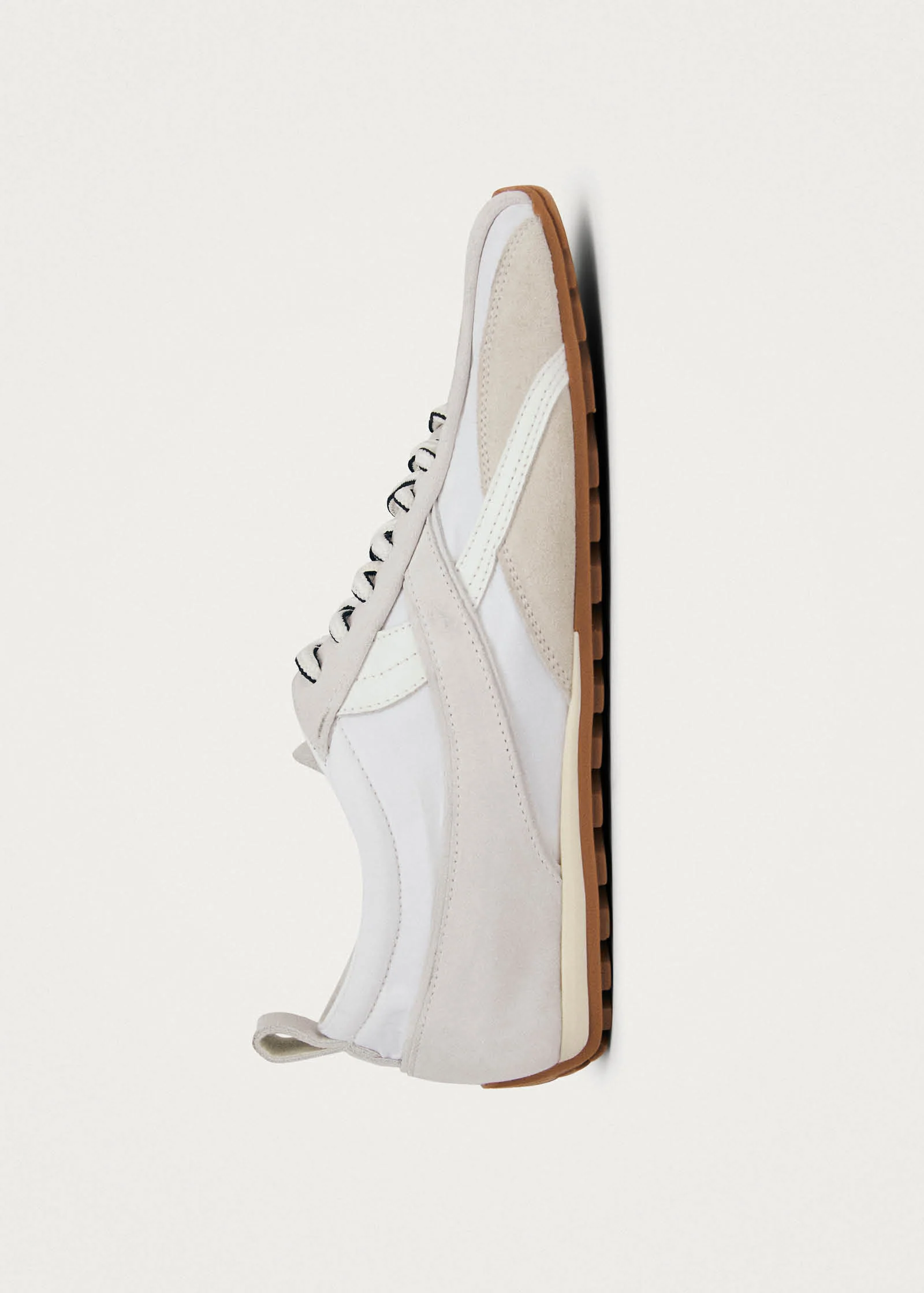 Tb.304 Nylon All White Leather Sneakers