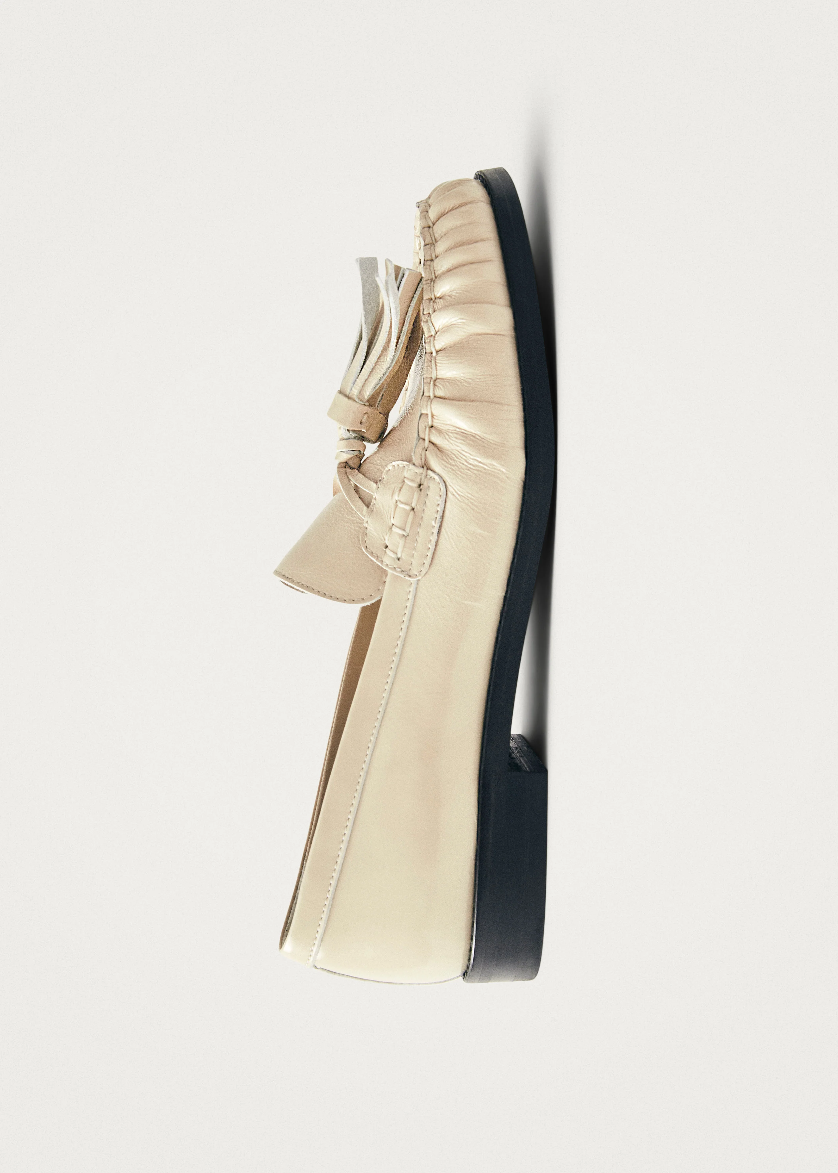Marietta Cream Patent Leather Loafers