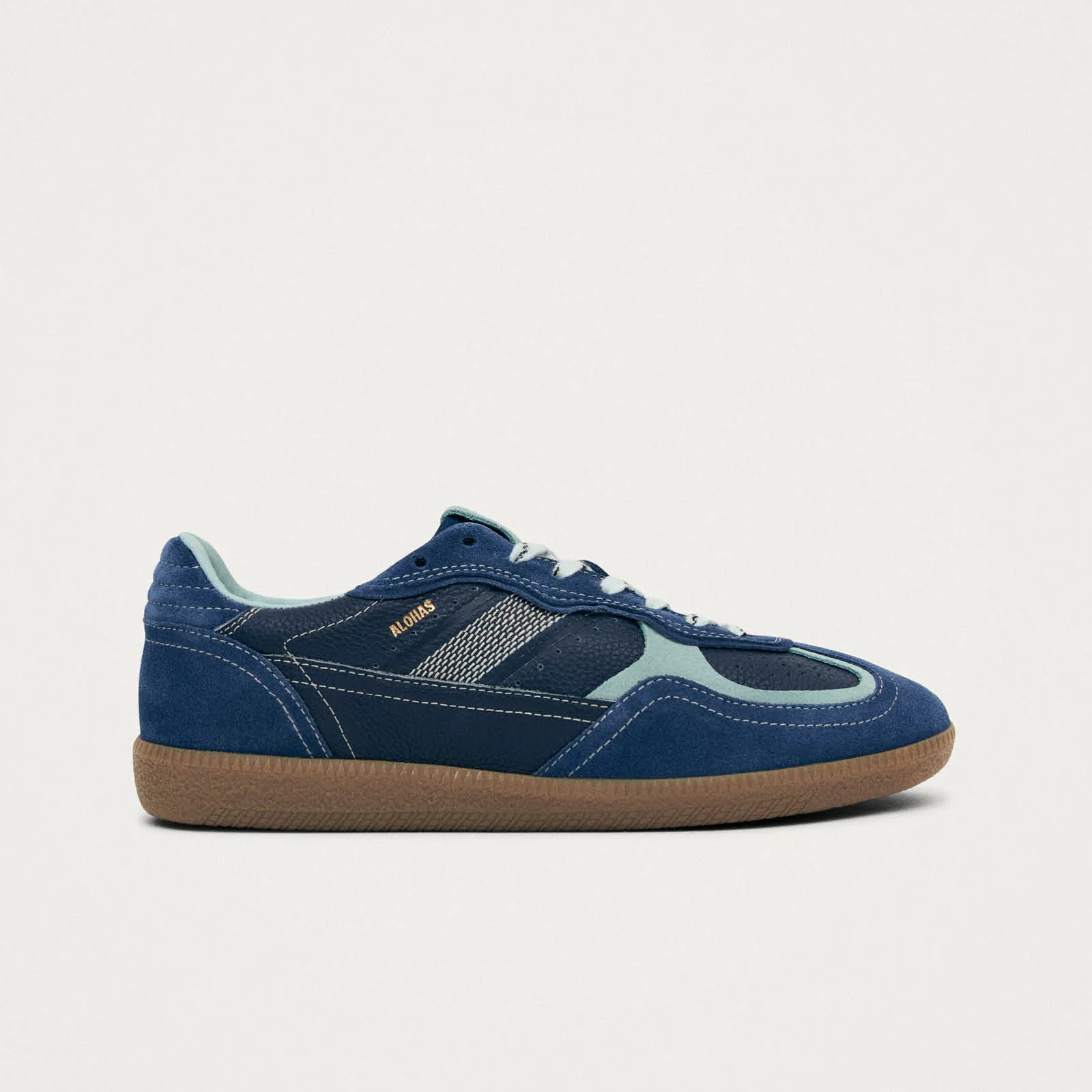 Tb.490 Rife Grain Cobalt Leather Sneakers