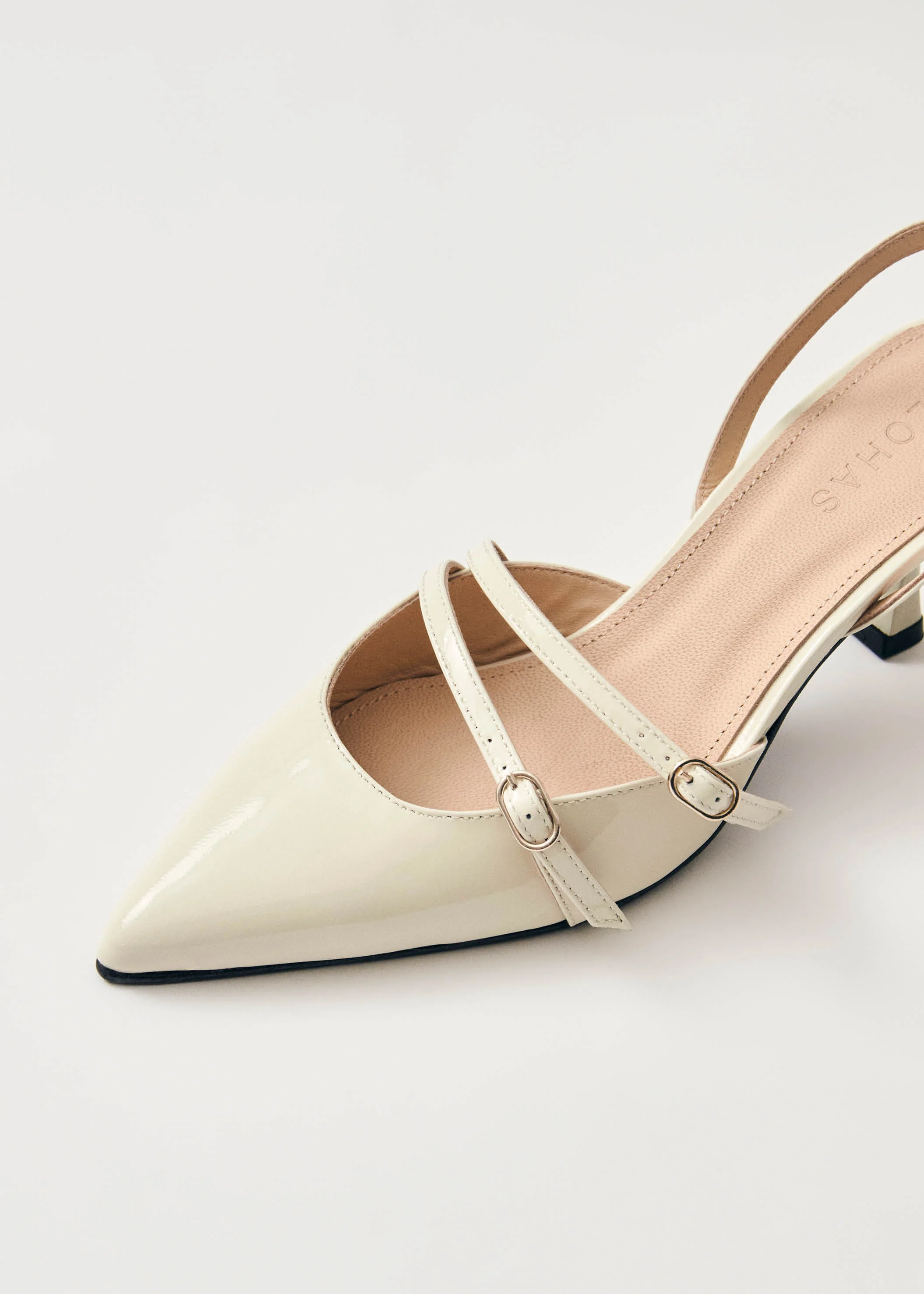 Joelle Cream Patent Leather Pumps