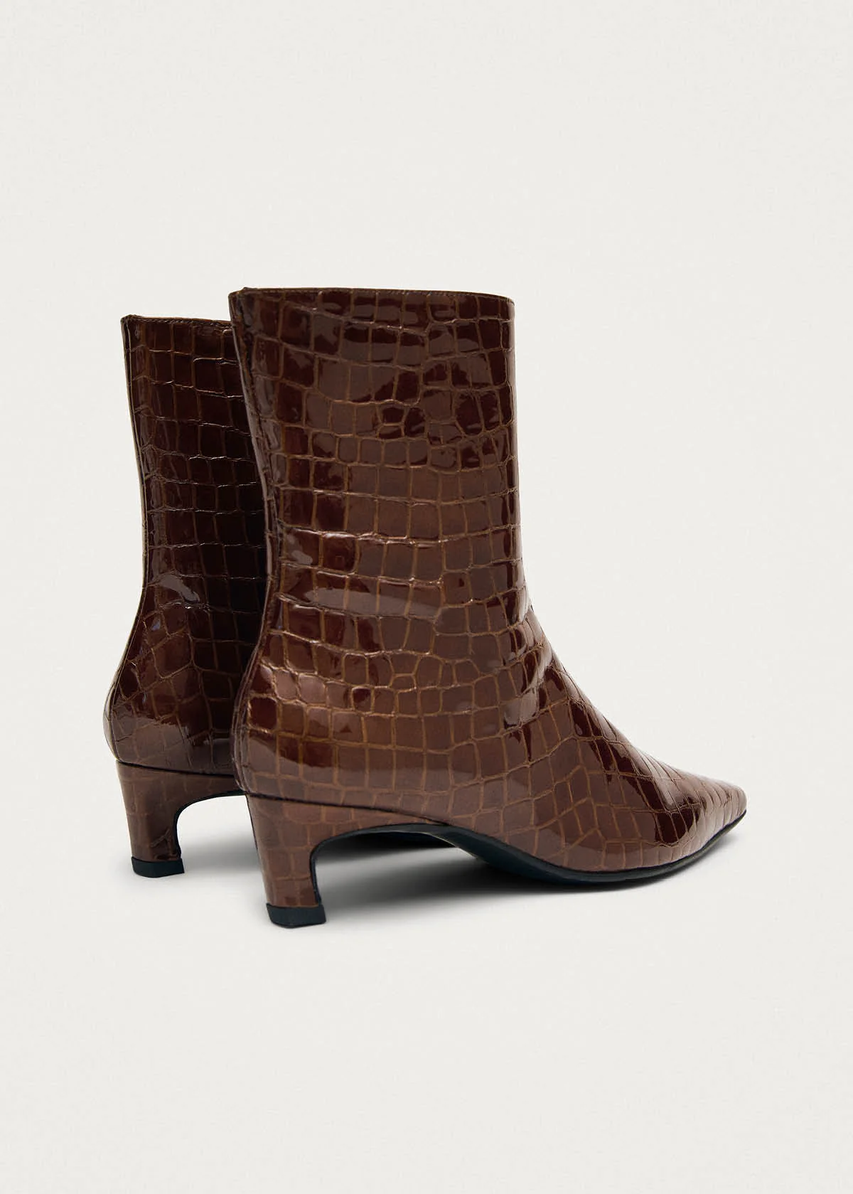 Ambar Alli Brown Leather Ankle Boots