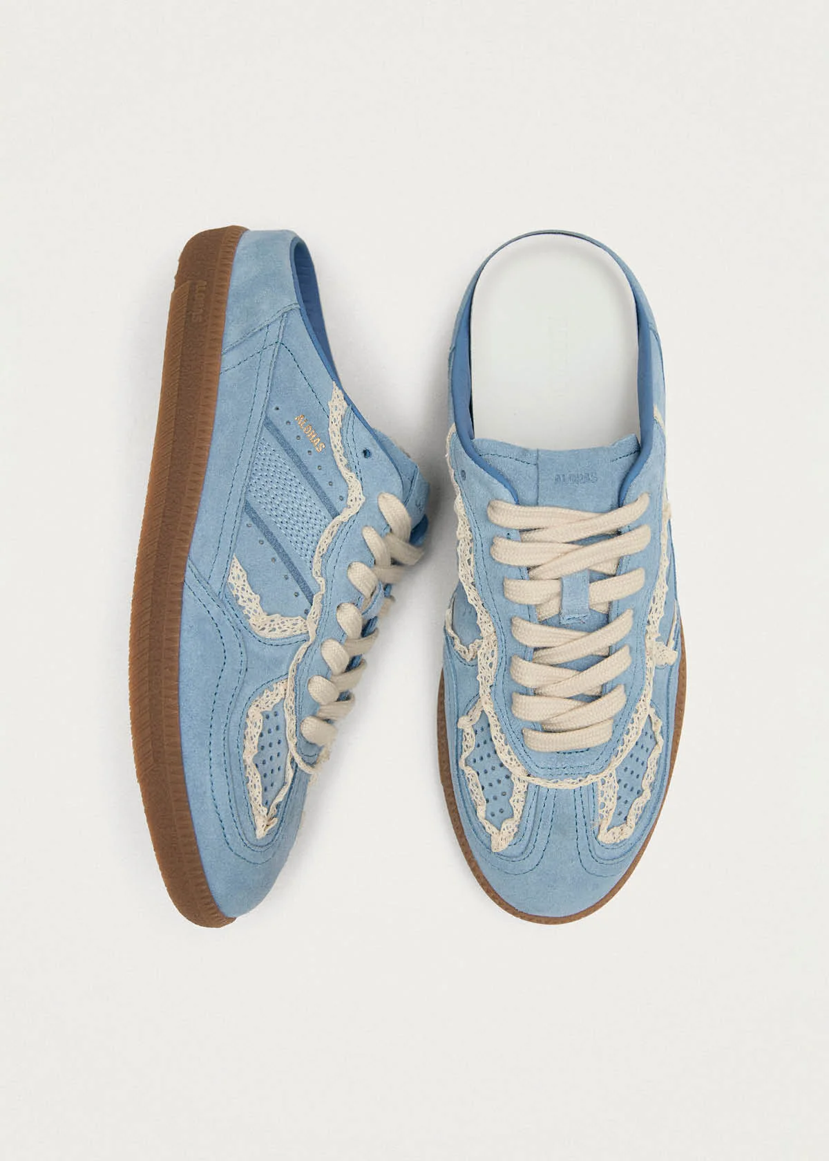 Tb.490 Mule Crochet Blue Leather Sneakers