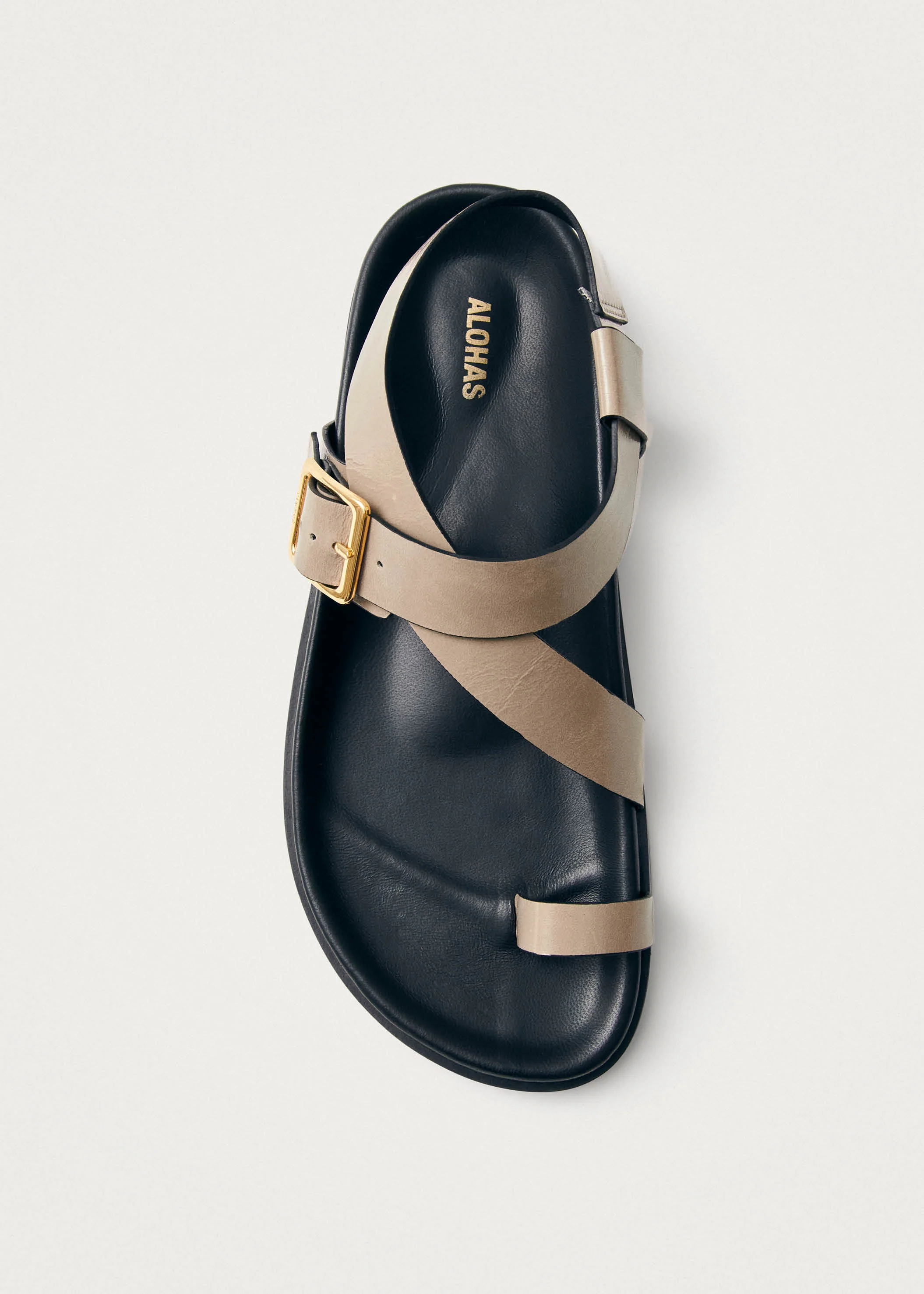 Siren Onix Stone Beige Leather Sandals