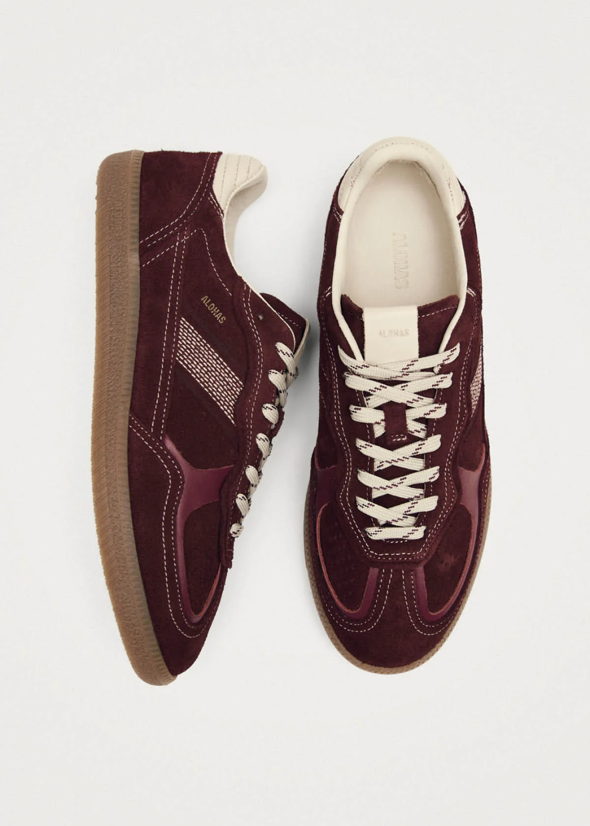 Tb.490 Rife Burgundy Cream Leather Sneakers