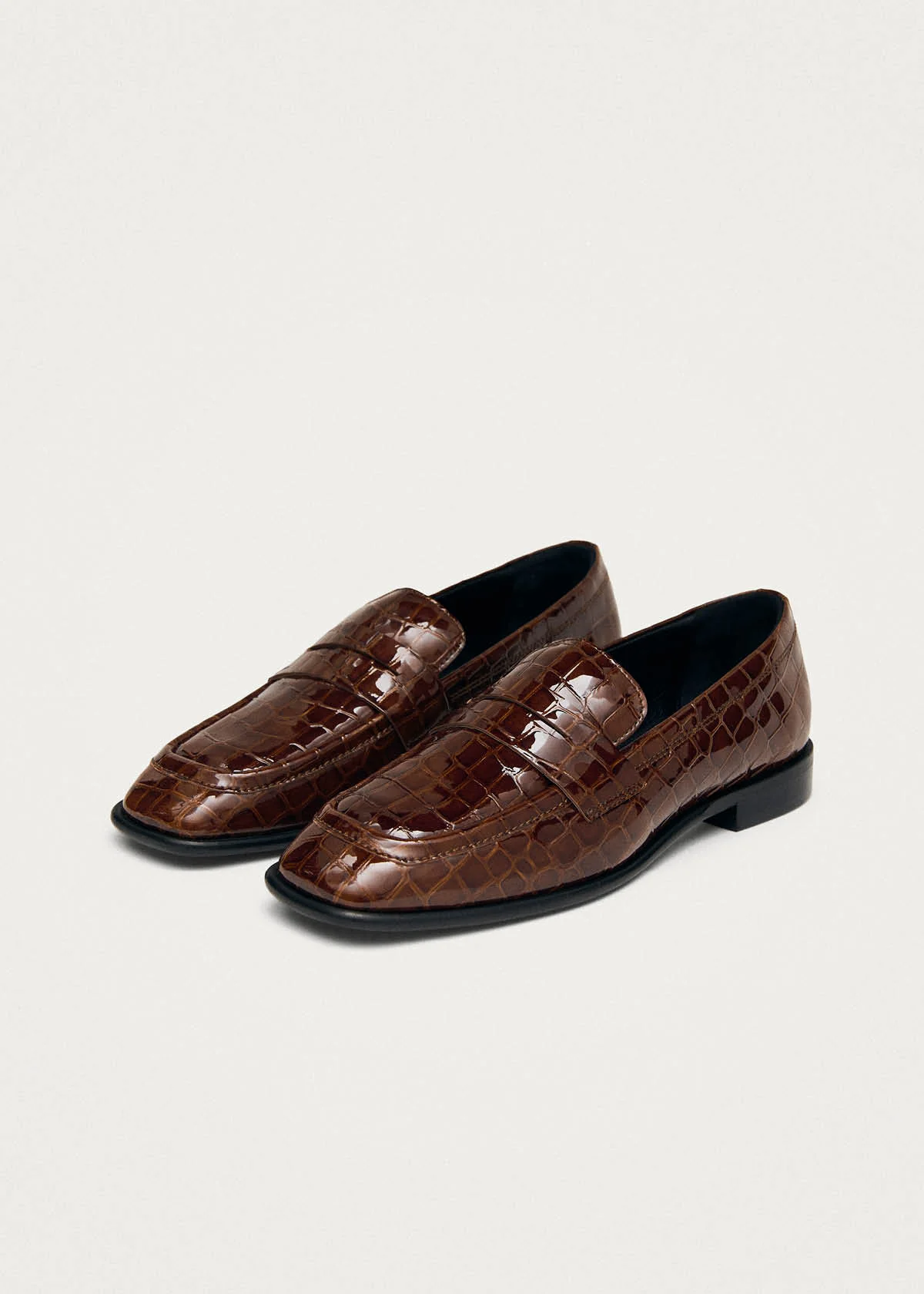 Zaha Alli Brown Leather Loafers