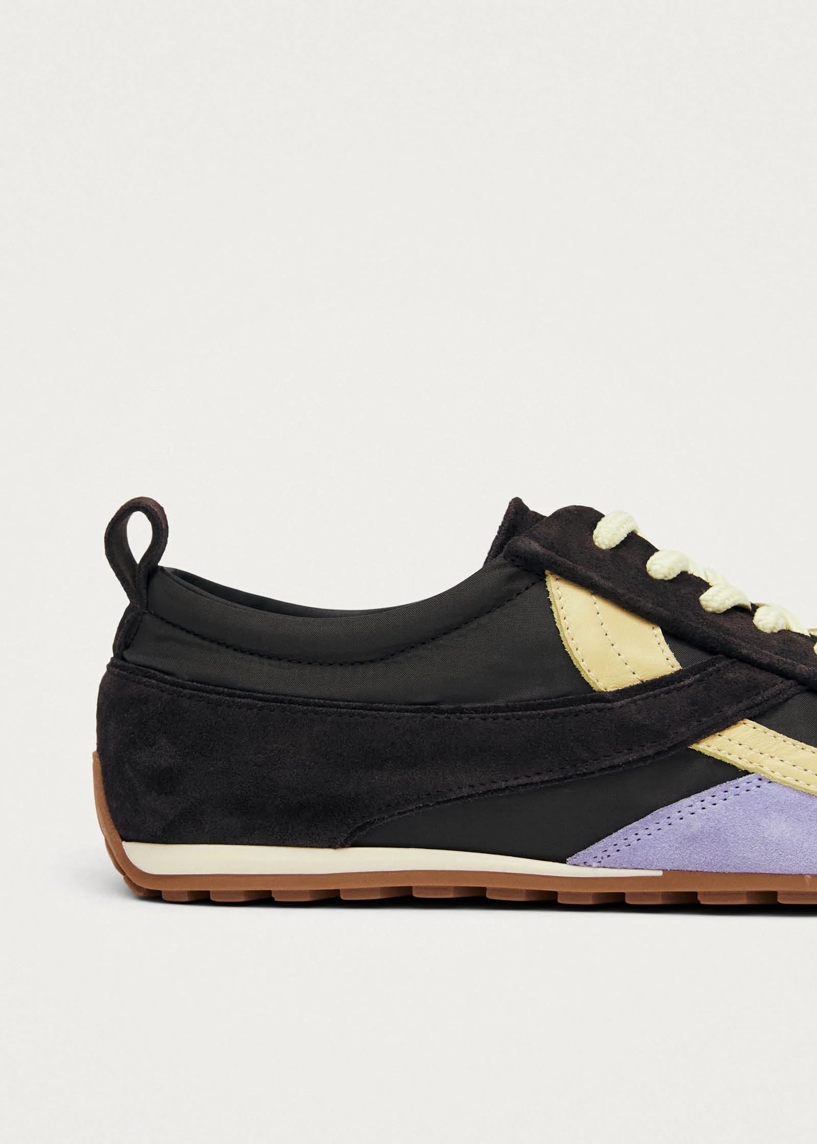 Tb.304 Nylon Brown Leather Sneakers