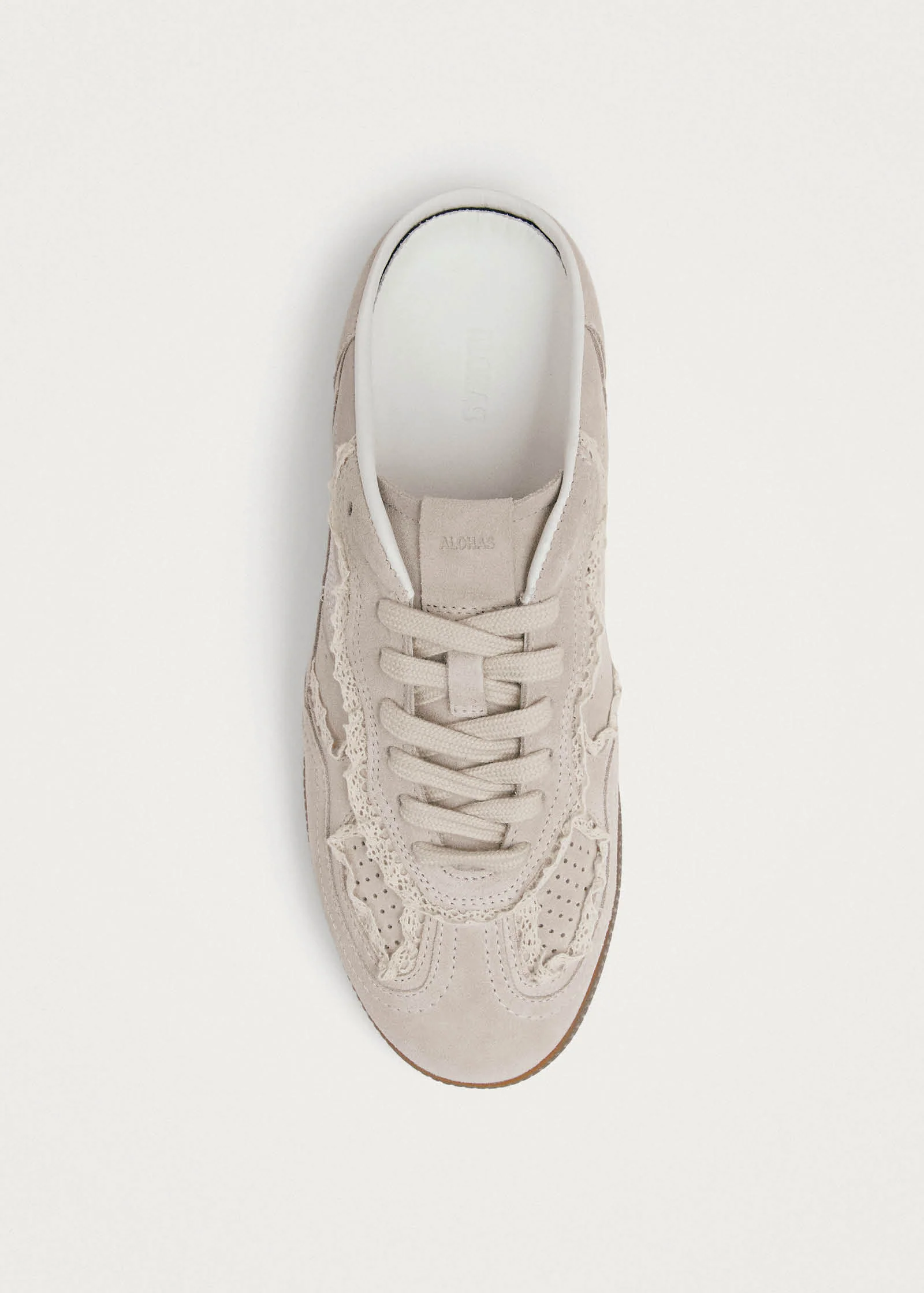 Tb.490 Mule Crochet Cream Leather Sneakers
