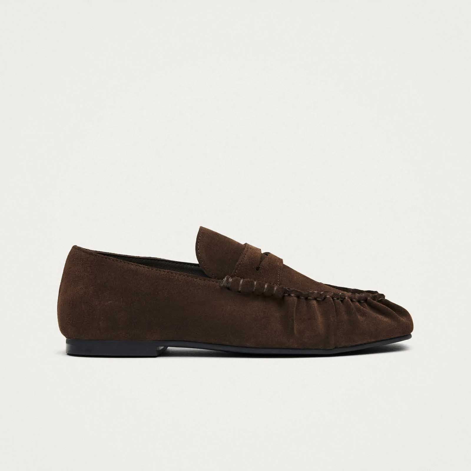Aven Suede Brown Leather Loafers