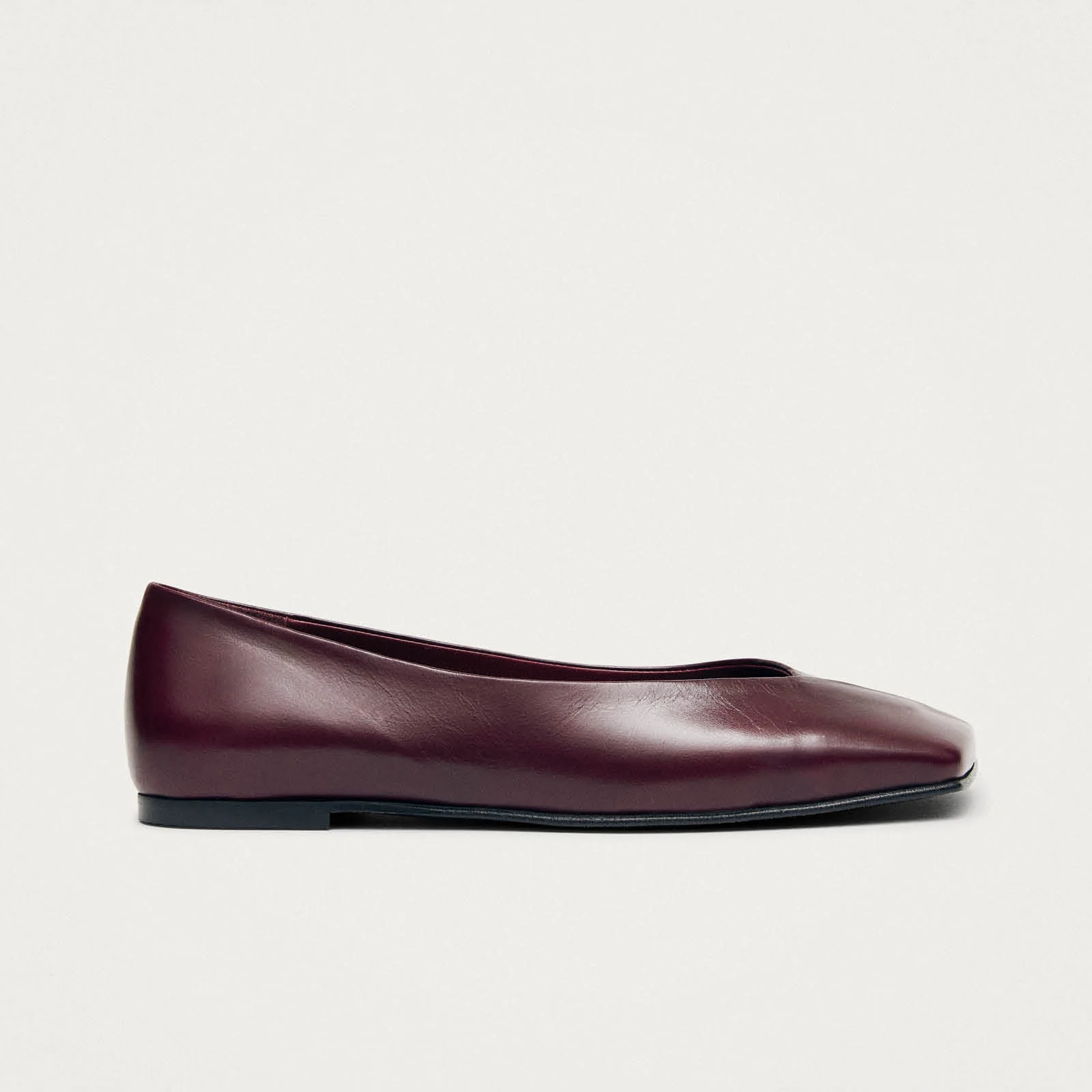 Katia Rift Burgundy Leather Ballet Flats