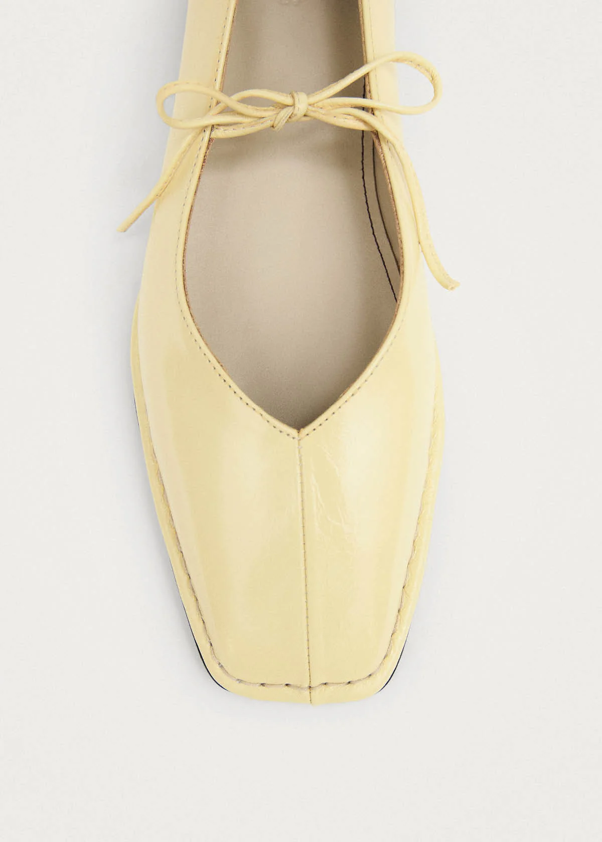 Sway Patent Vanilla Leather Ballet Flats