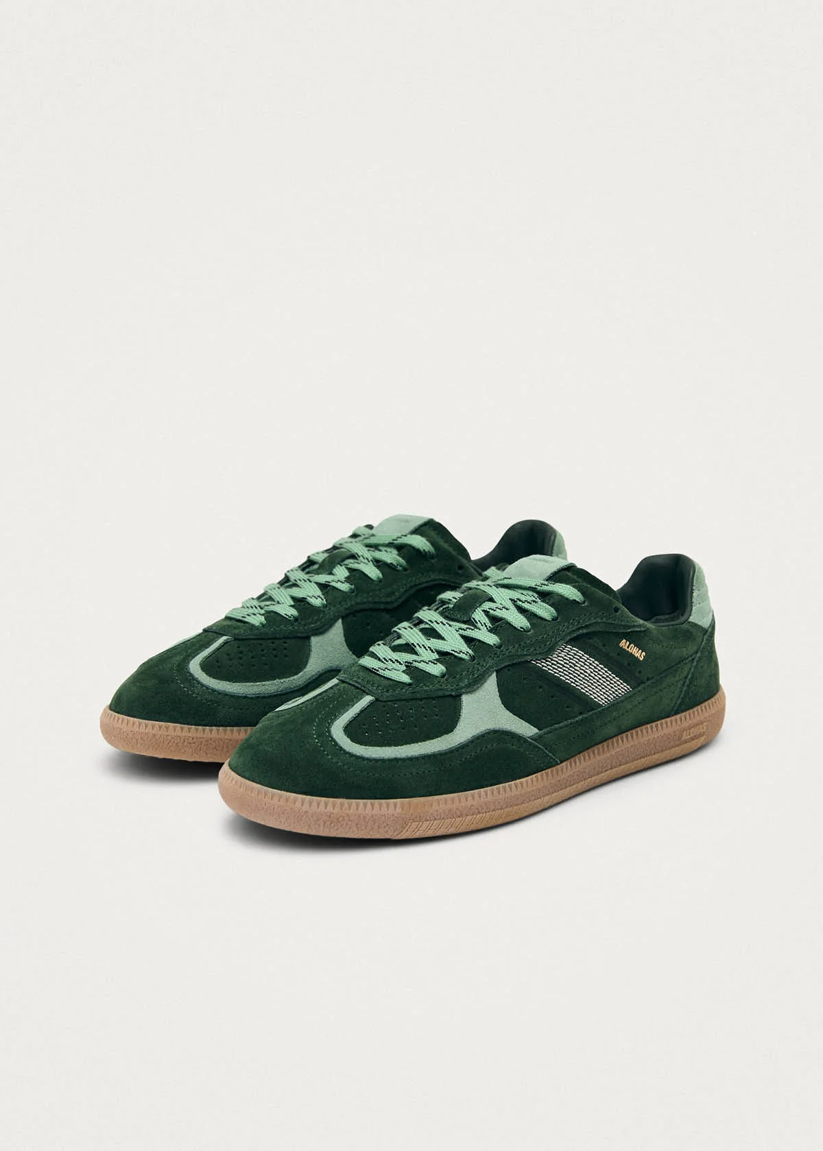 Tb.490 Rife Green Tones Leather Sneakers