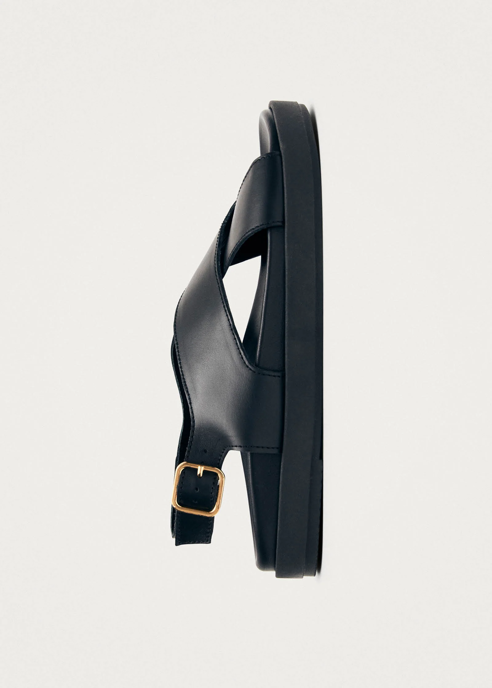 Nico Black Leather Sandals