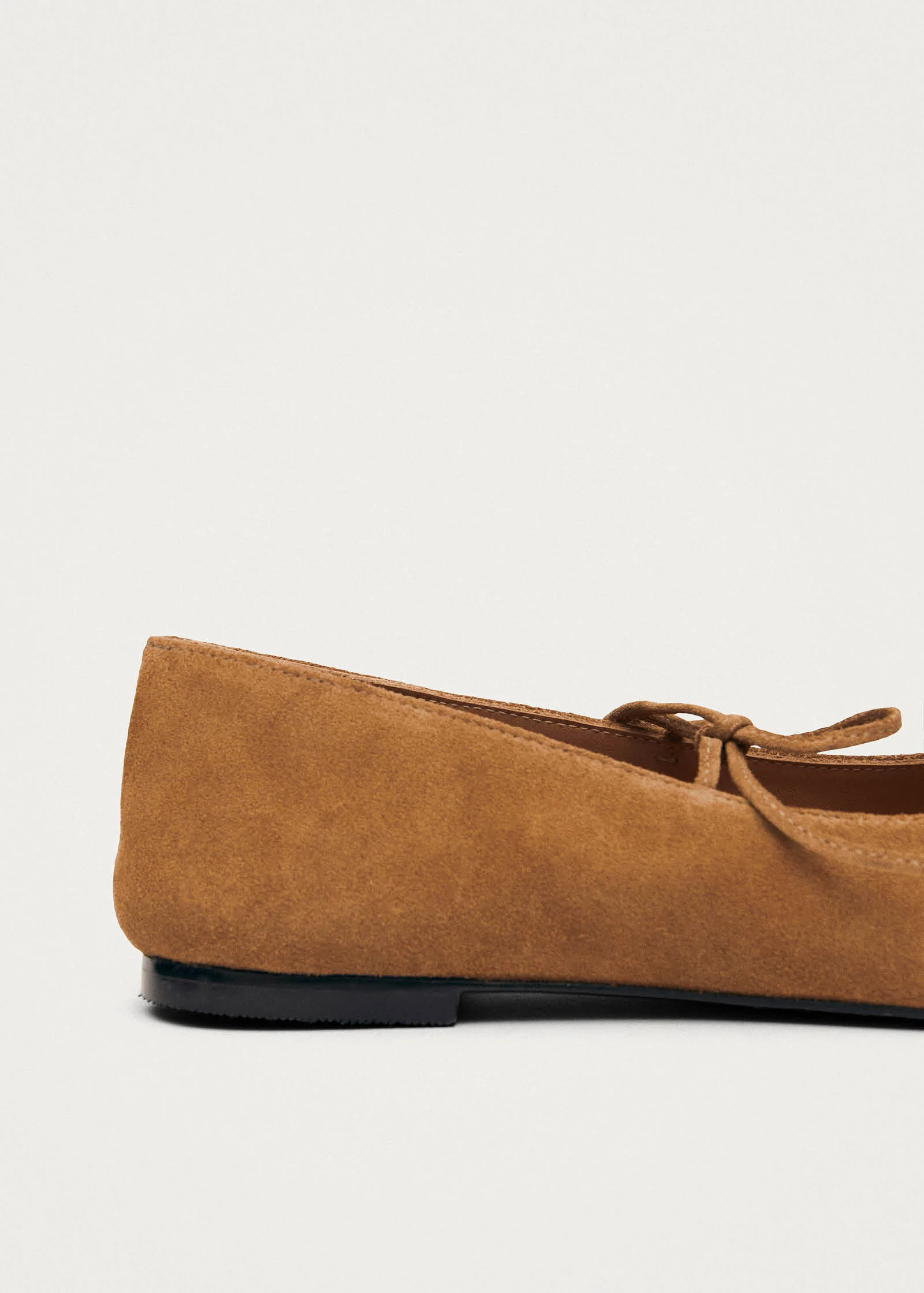 Sway Suede Tan Leather Ballet Flats