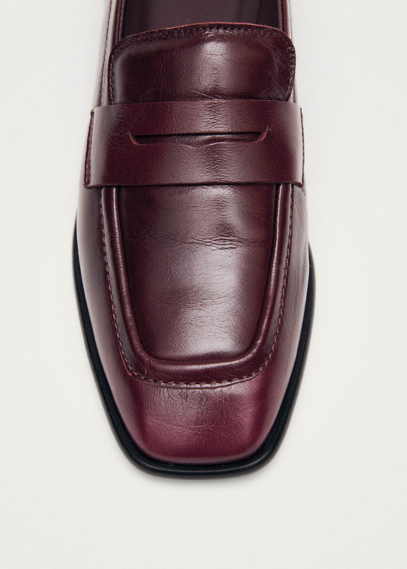 Zaha Rift Burgundy Leather Loafers