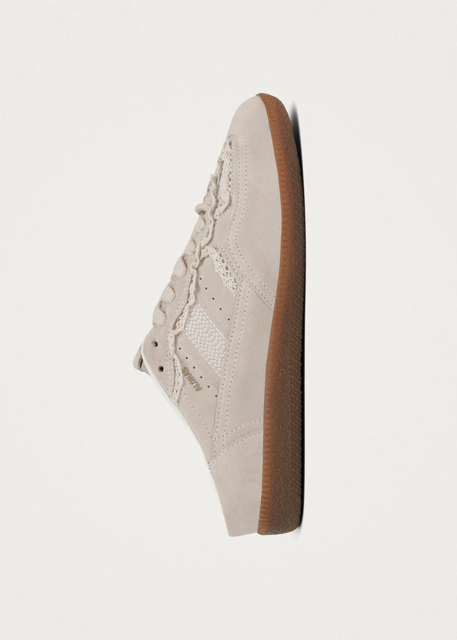 Tb.490 Mule Crochet Cream Leather Sneakers