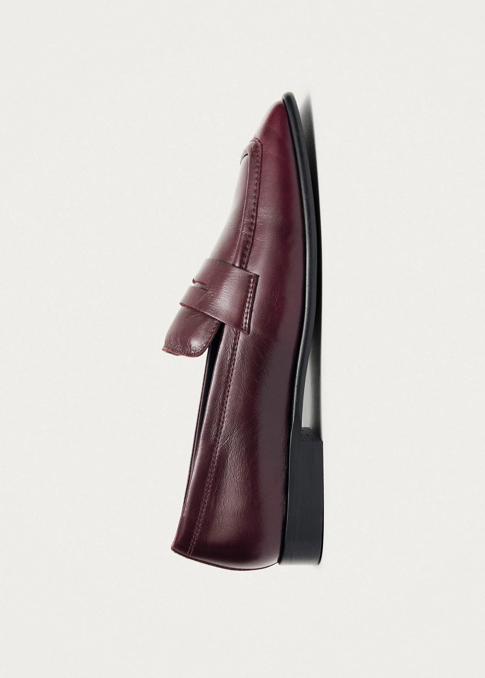 Zaha Rift Burgundy Leather Loafers