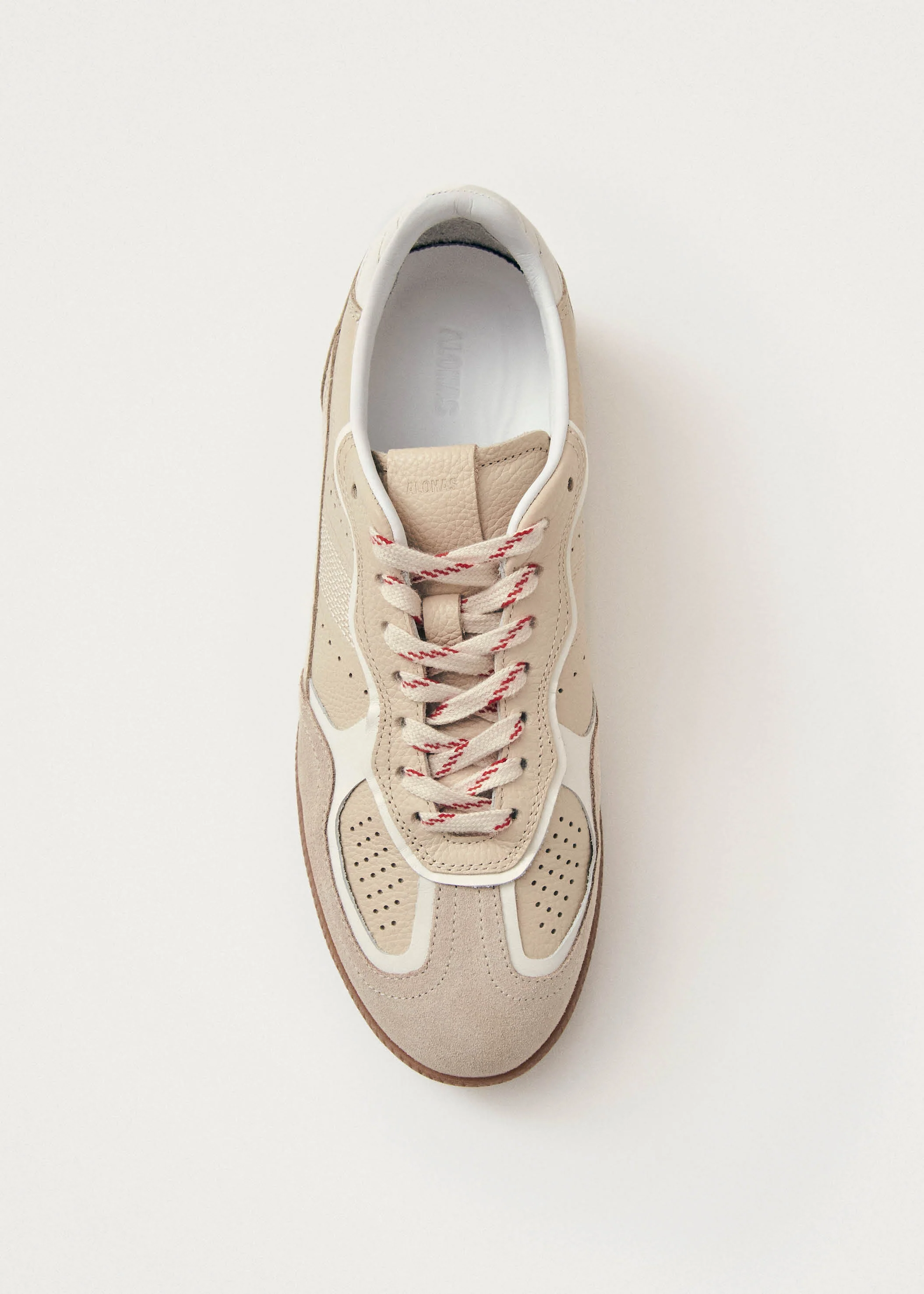 Tb.490 Rife Grain Cream Leather Sneakers