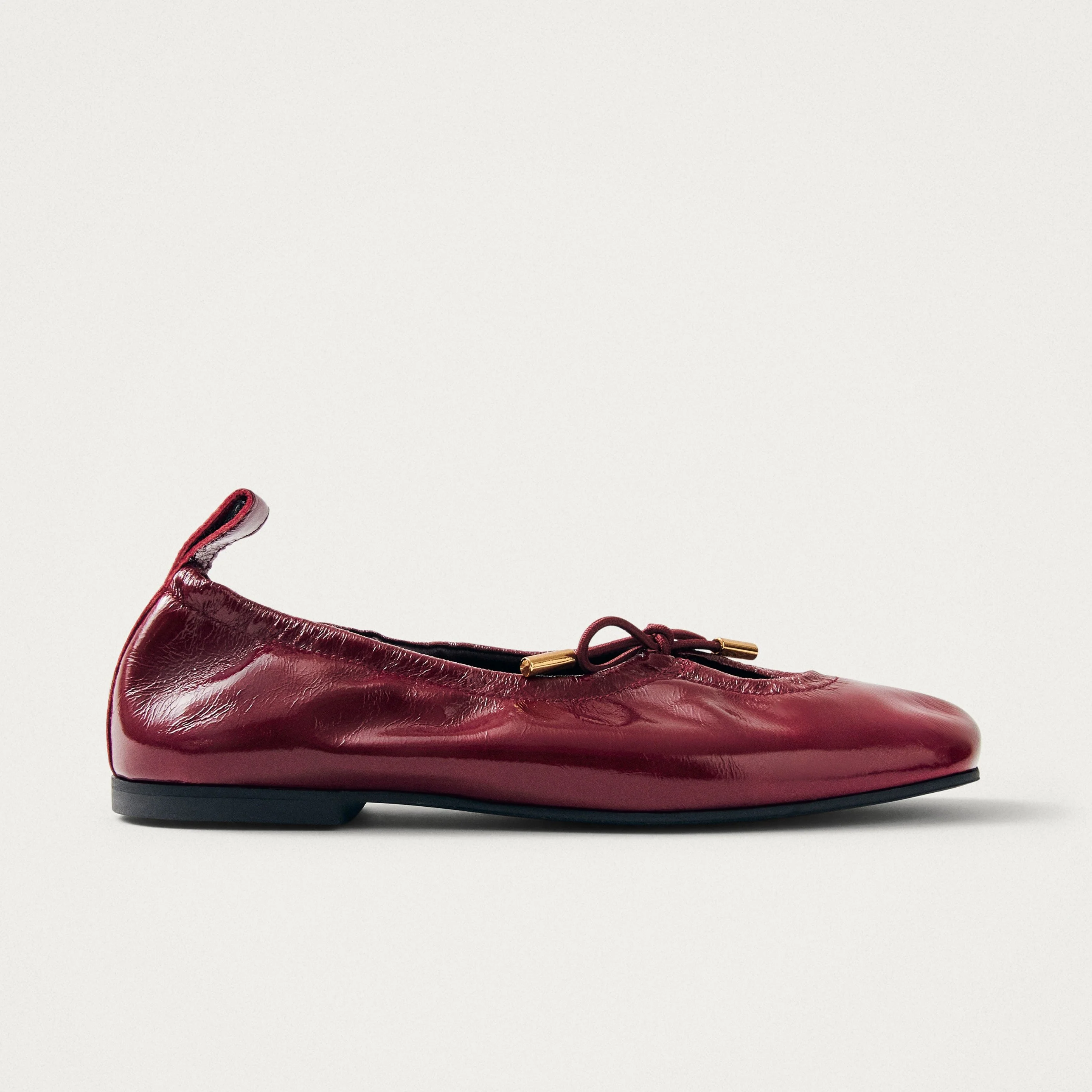 Rosalind Burgundy Patent Leather Ballet Flats