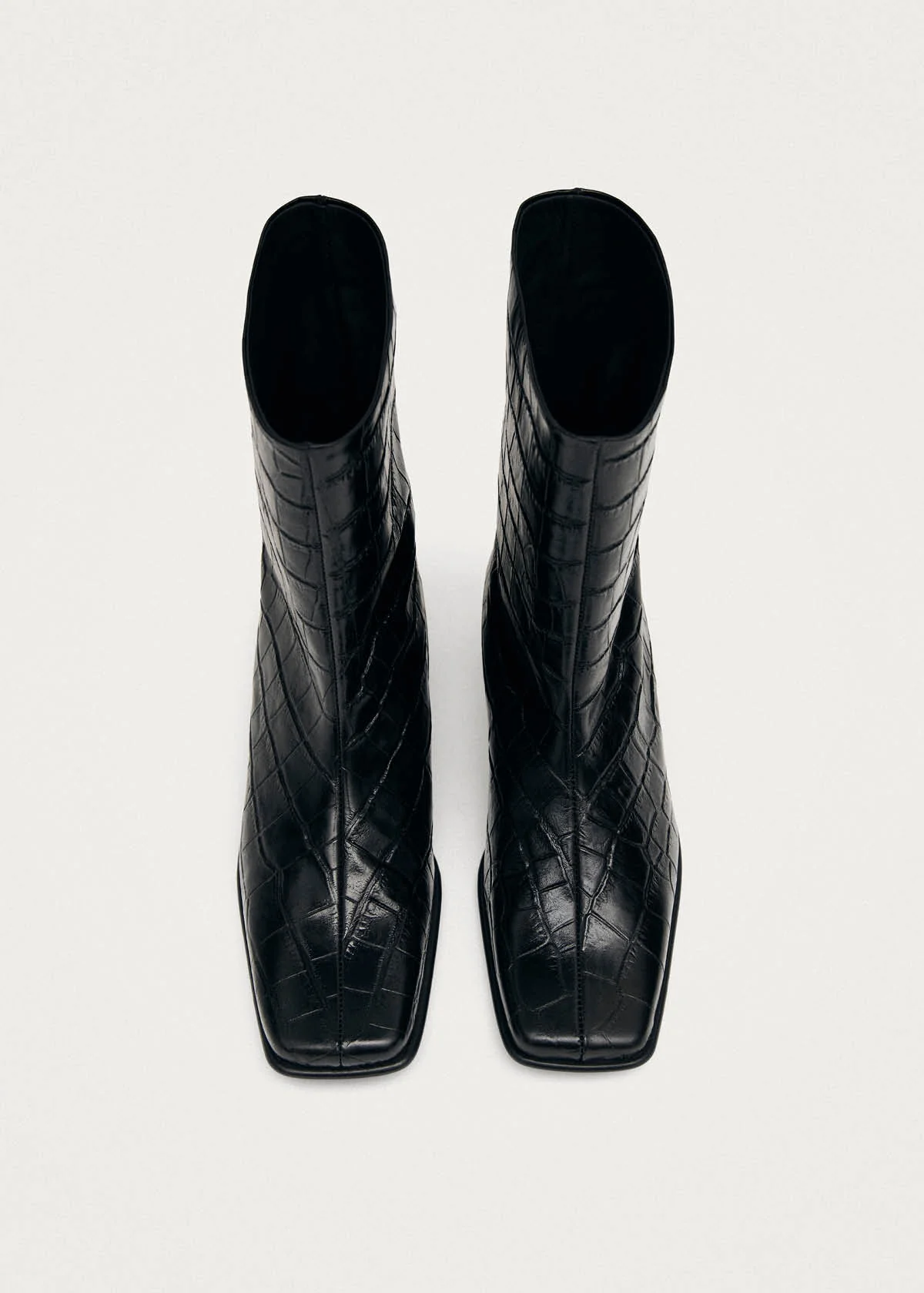 Quinn Alli Black Leather Ankle Boots