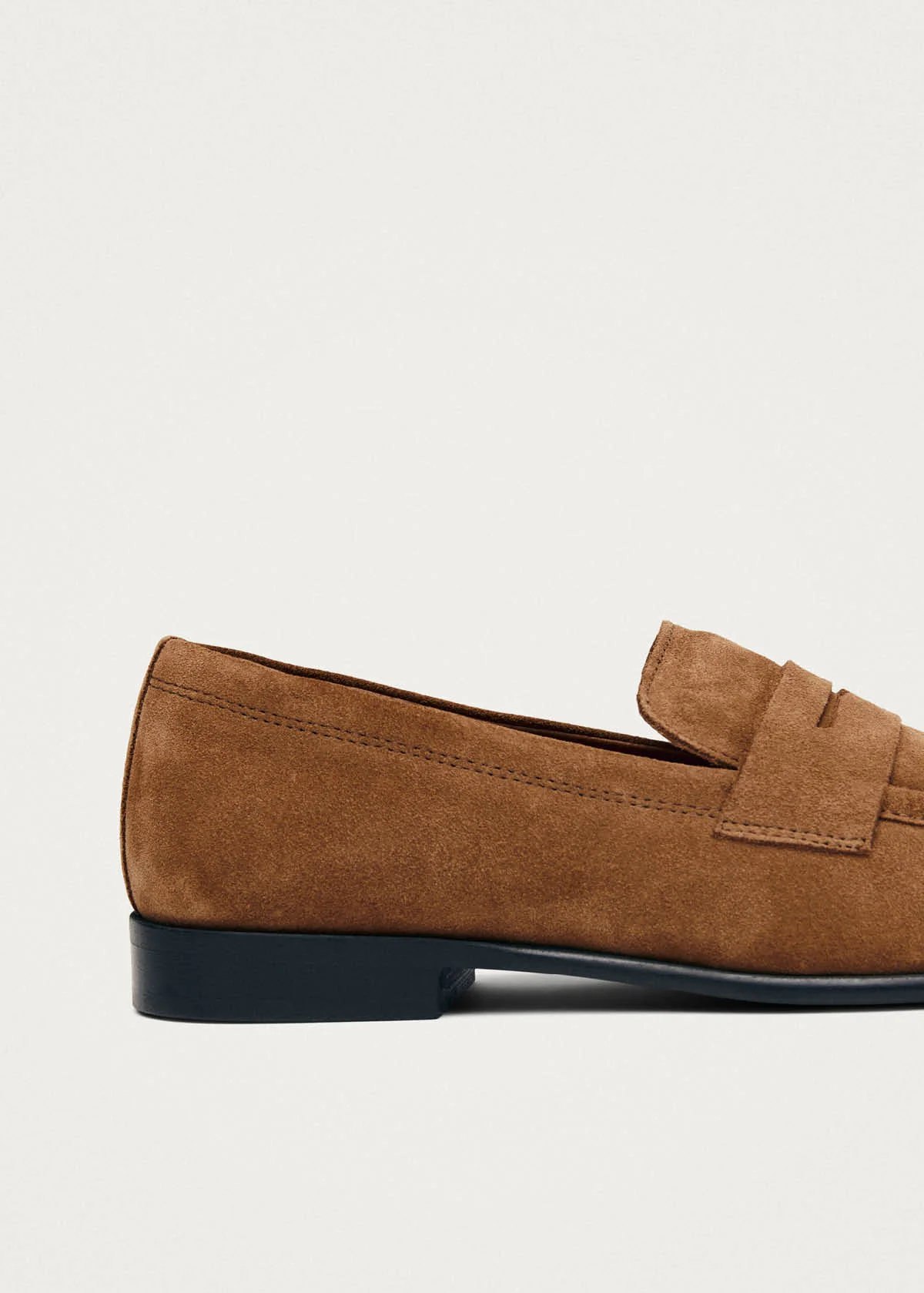 Zaha Suede Tan Leather Loafers
