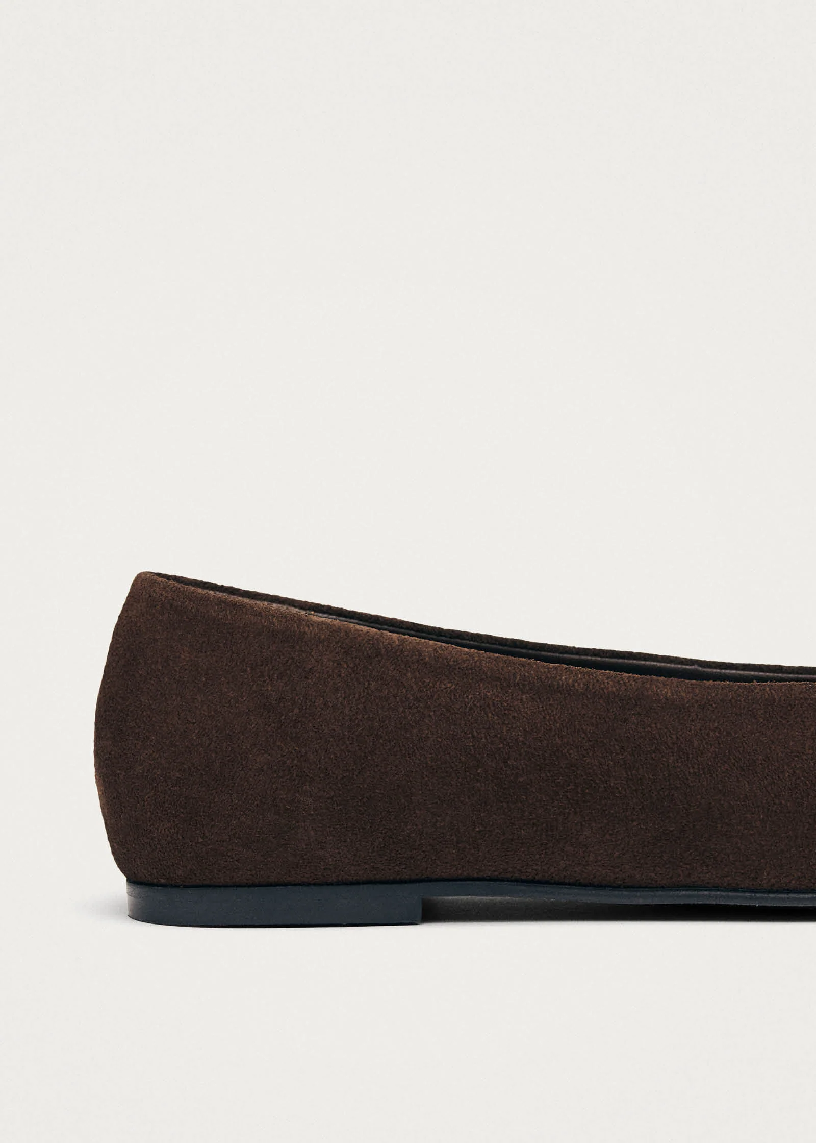Katia Suede Brown Leather Ballet Flats