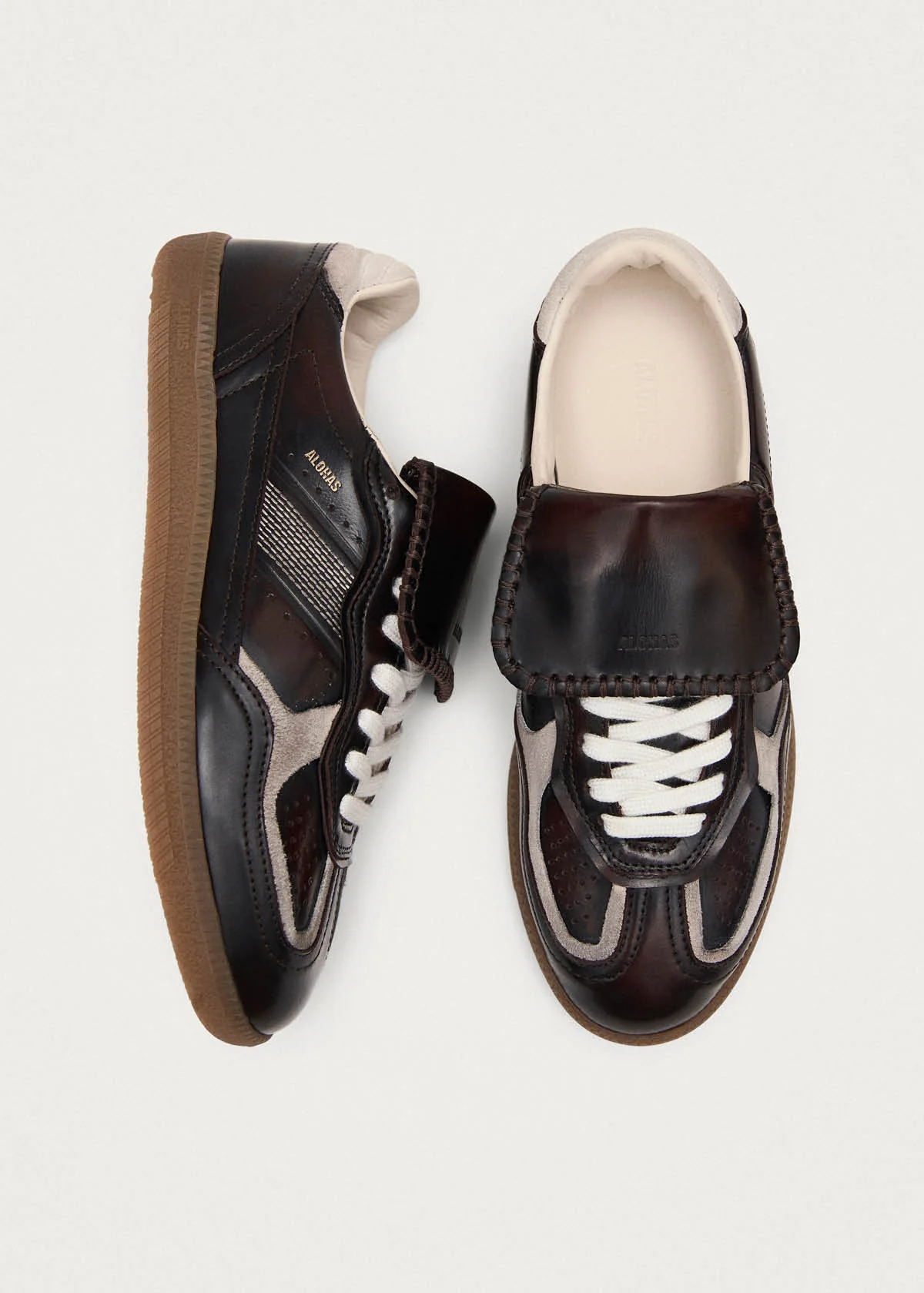 Tb.490 Club Brushed Dark Chocolate Leather Sneakers