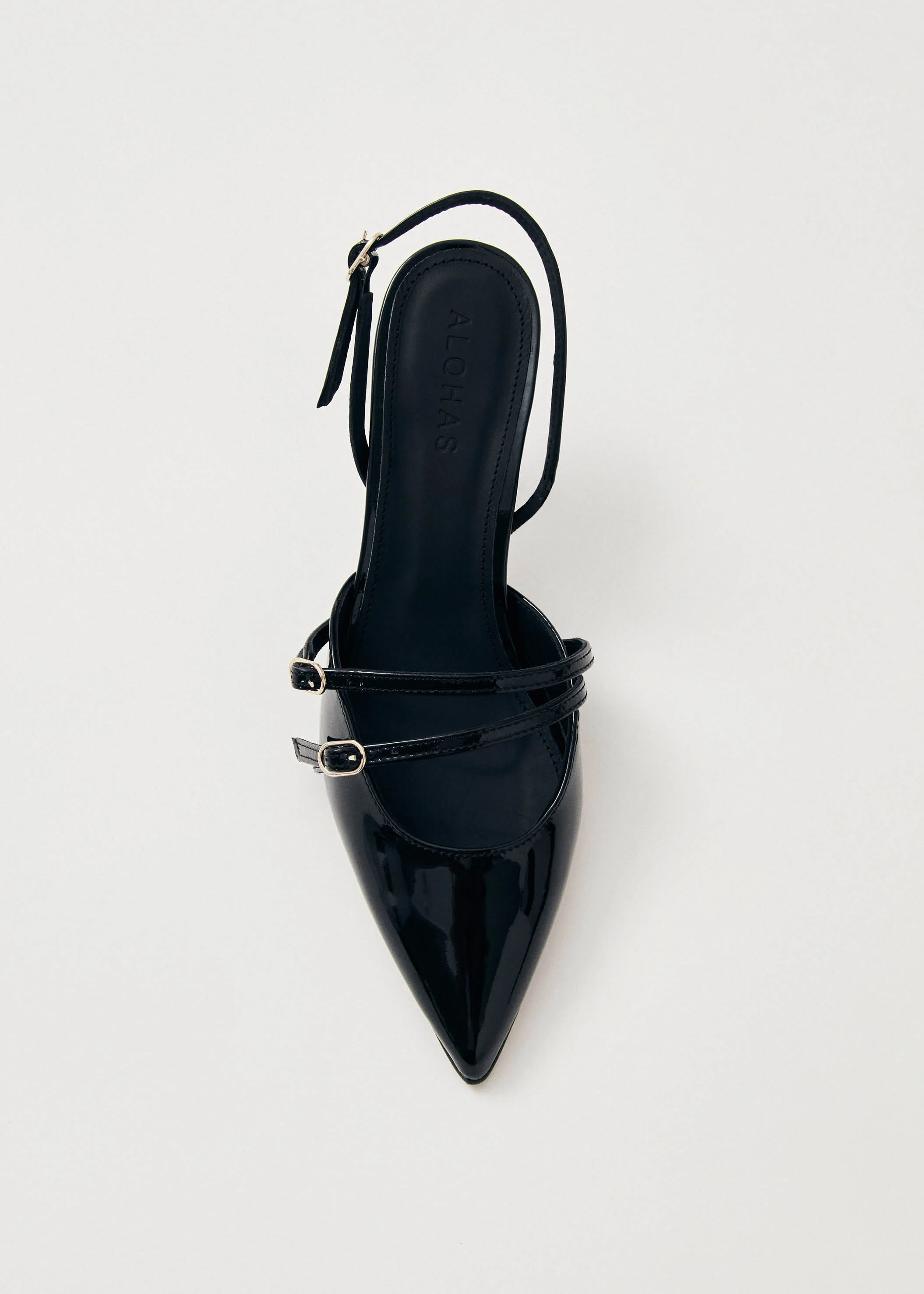 Joelle Black Patent Leather Pumps