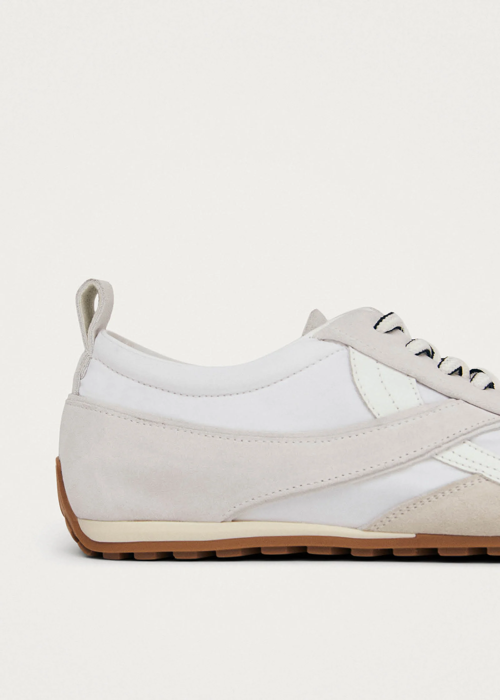 Tb.304 Nylon All White Leather Sneakers