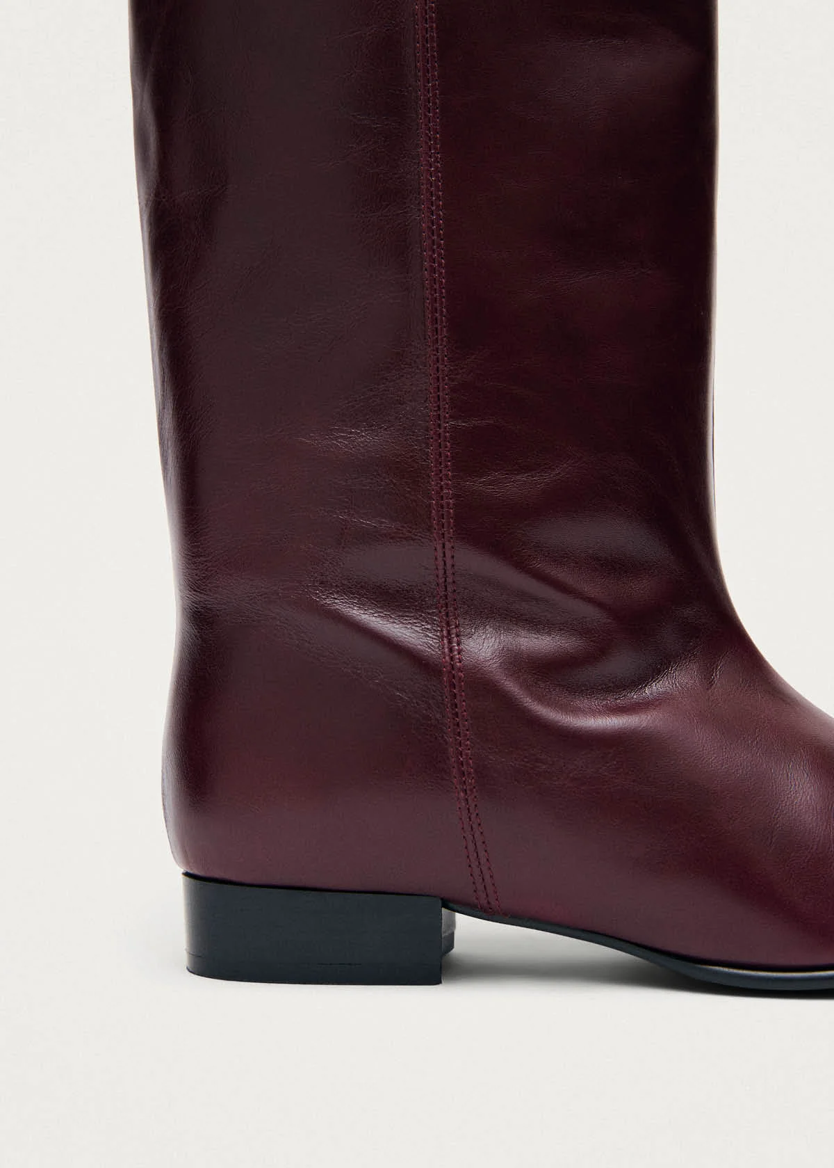 Thalina Rift Burgundy Leather Boots