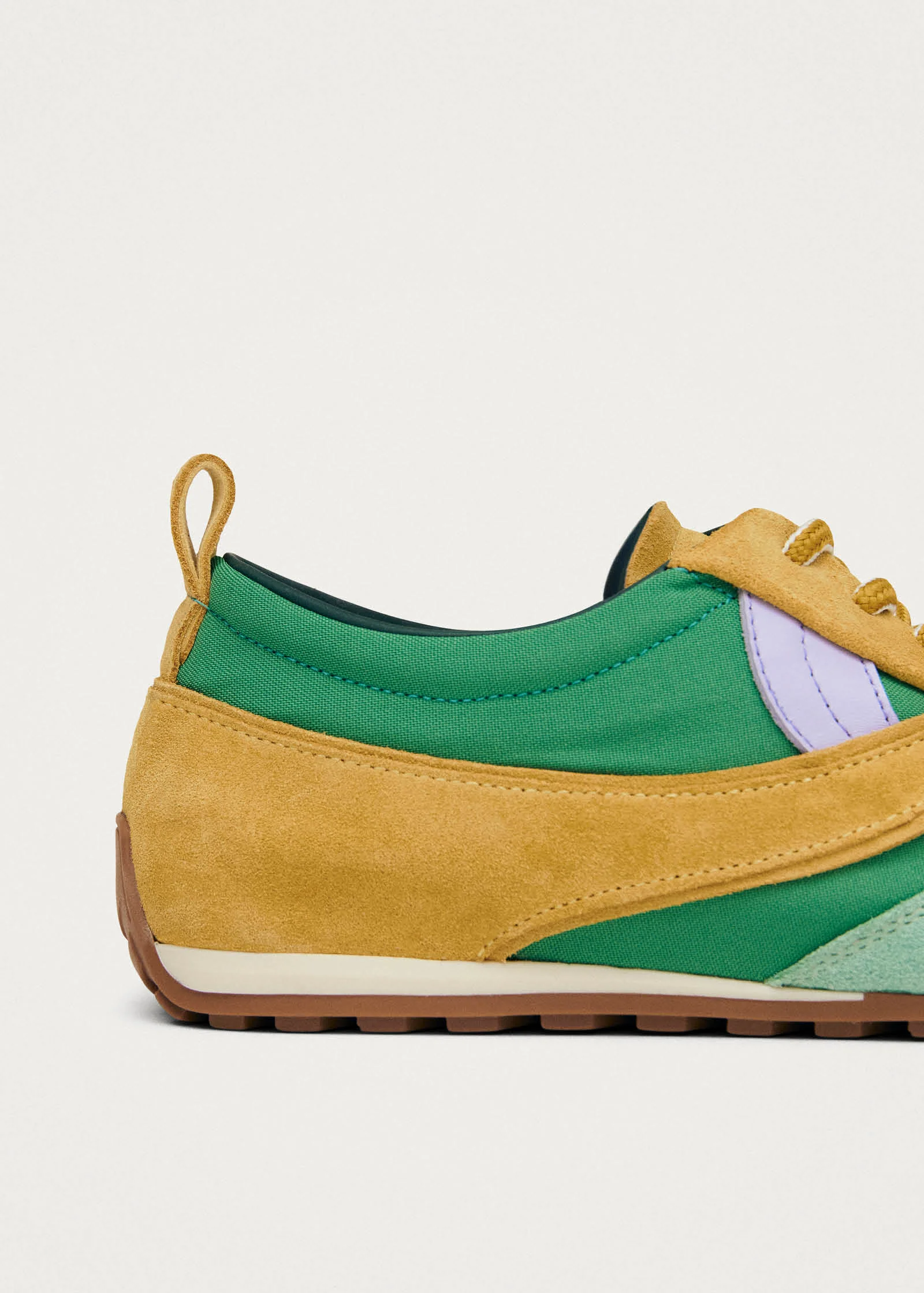 Tb.304 Nylon Green Leather Sneakers