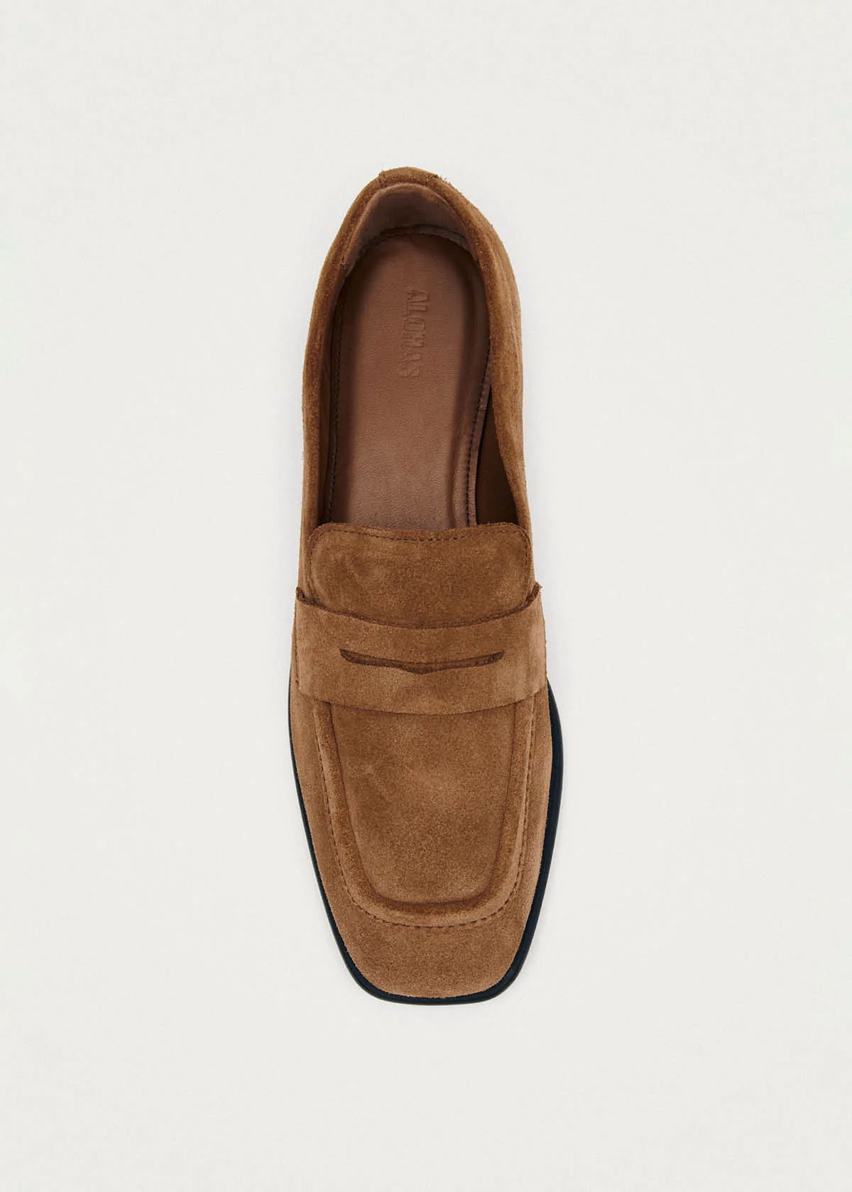 Zaha Suede Tan Leather Loafers