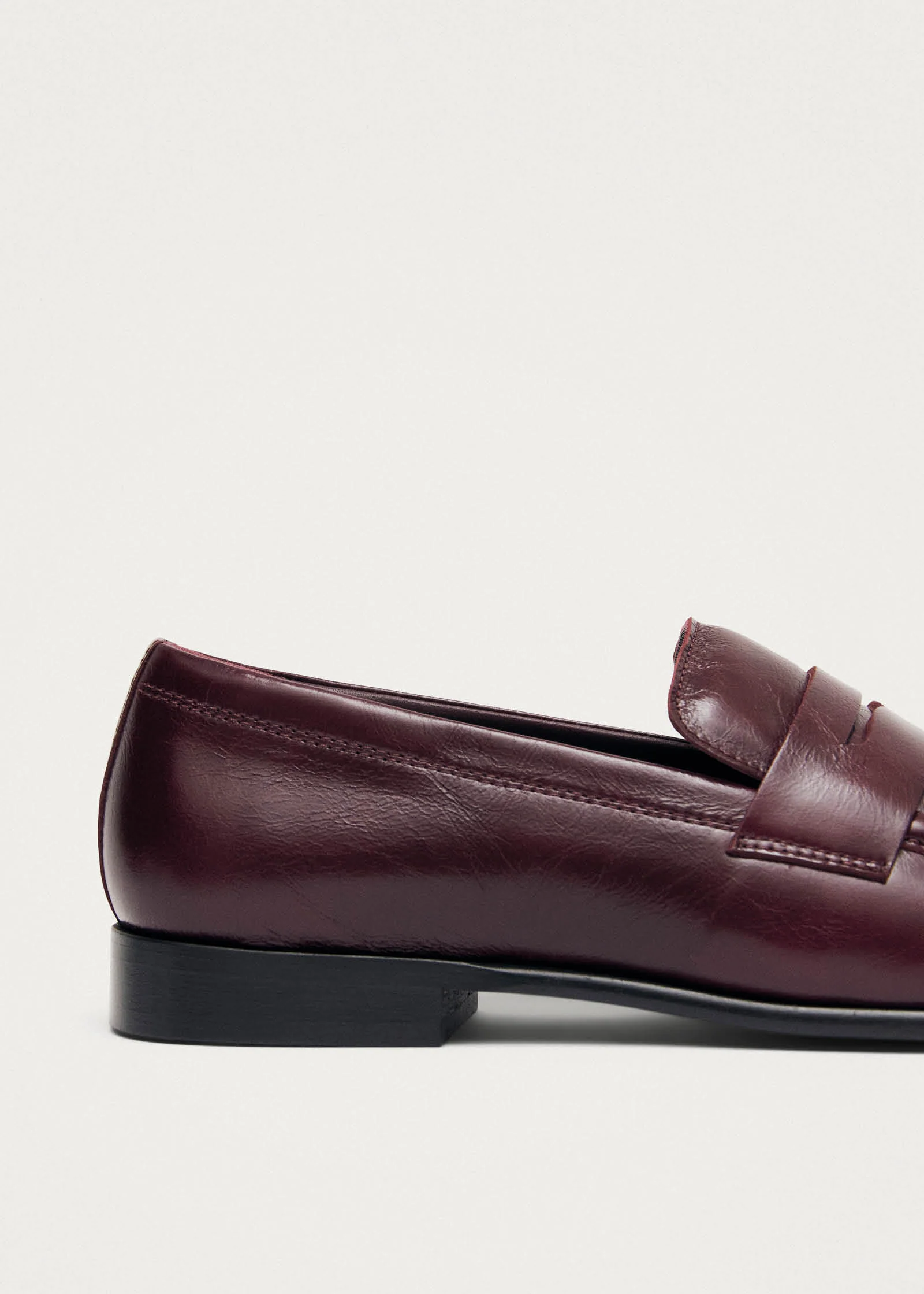 Zaha Rift Burgundy Leather Loafers