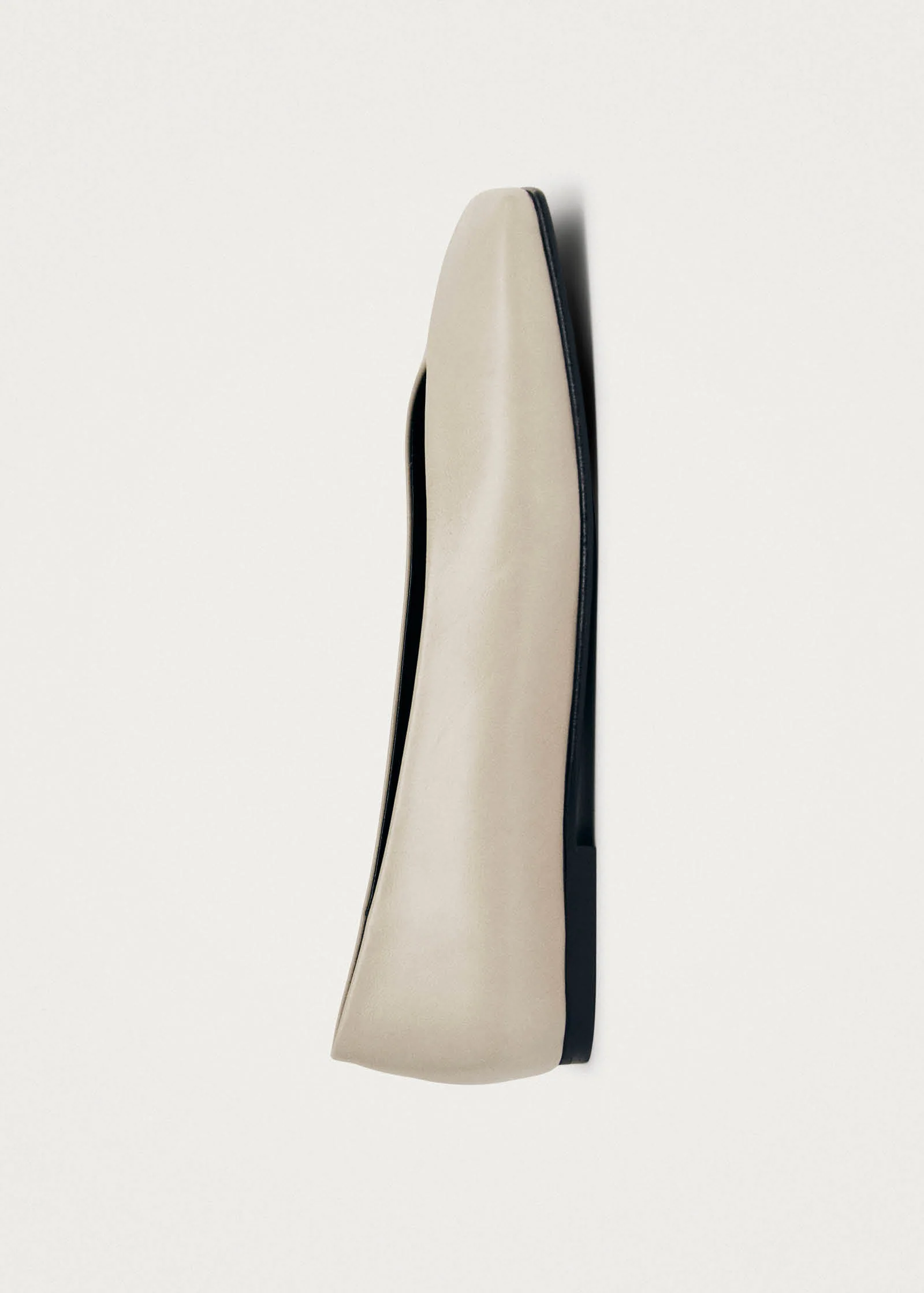 Katia Rift Cream Leather Ballet Flats