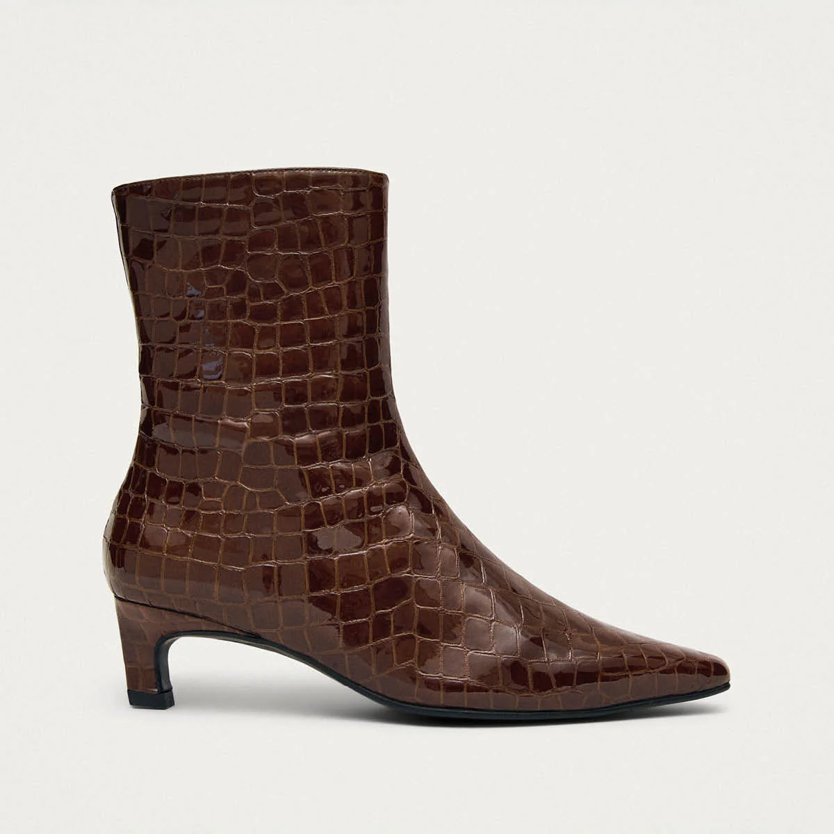 Ambar Alli Brown Leather Ankle Boots