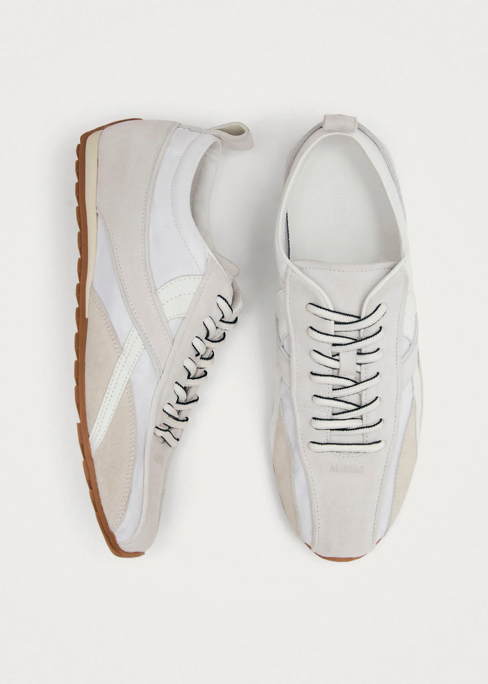 Tb.304 Nylon All White Leather Sneakers