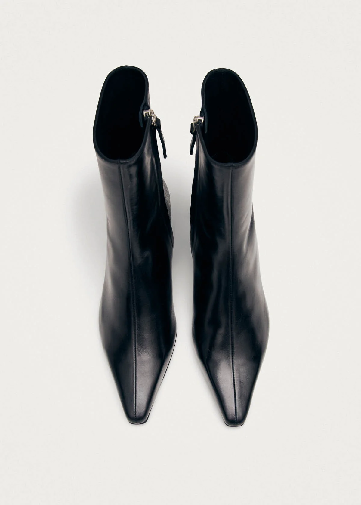 Ambar Rift Black Leather Ankle Boots