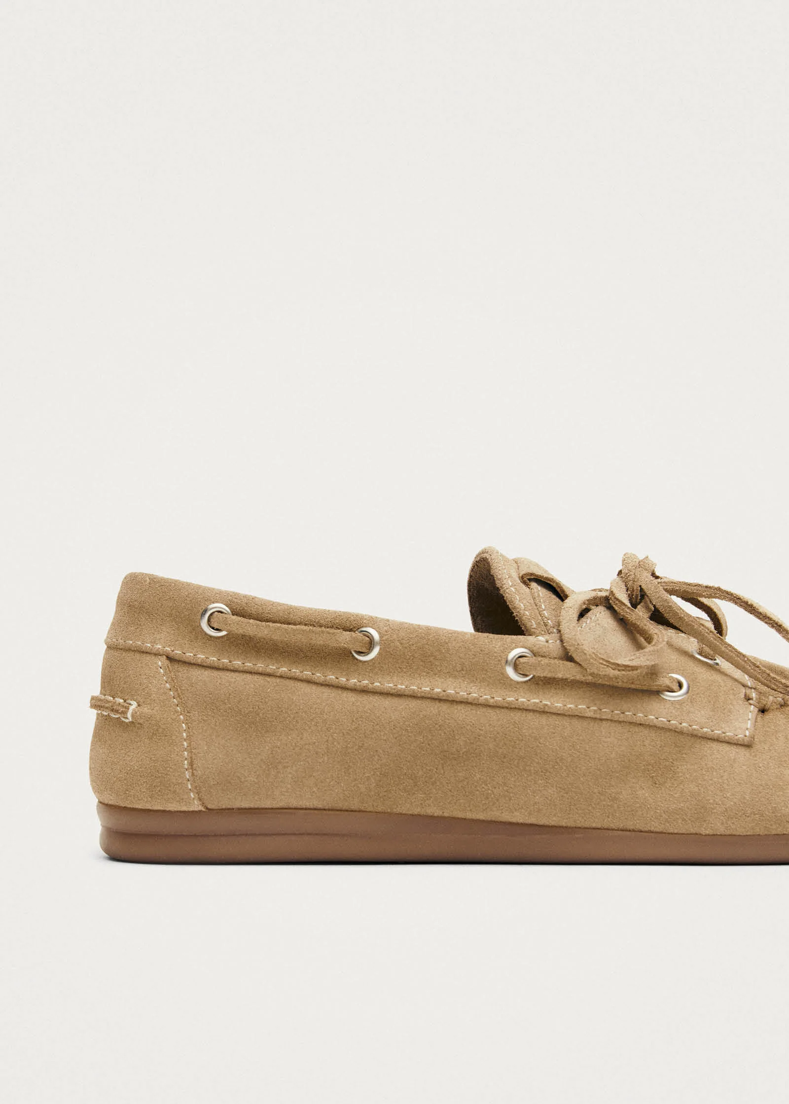 Rowan Suede Beige Leather Loafers