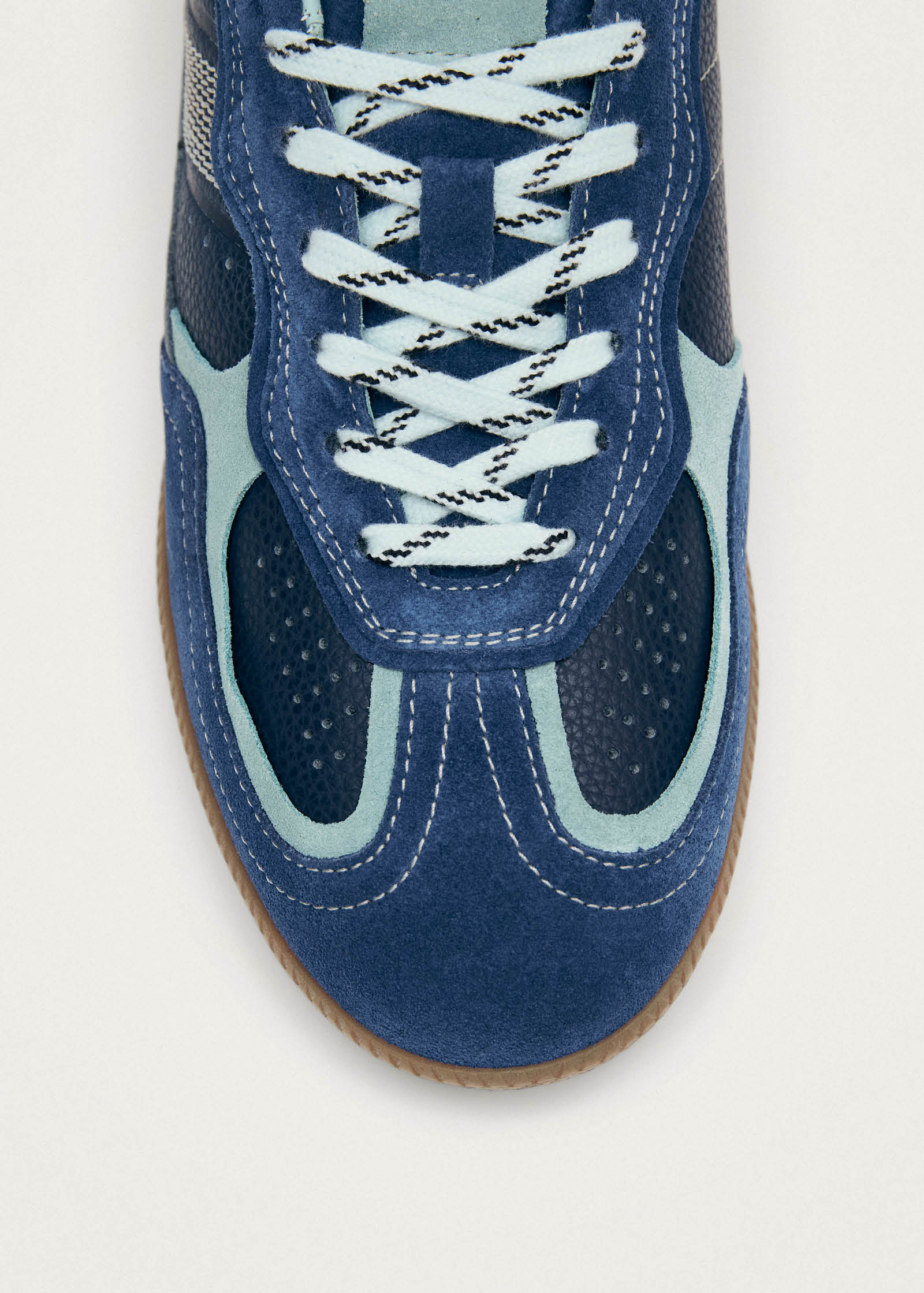 Tb.490 Rife Grain Cobalt Leather Sneakers